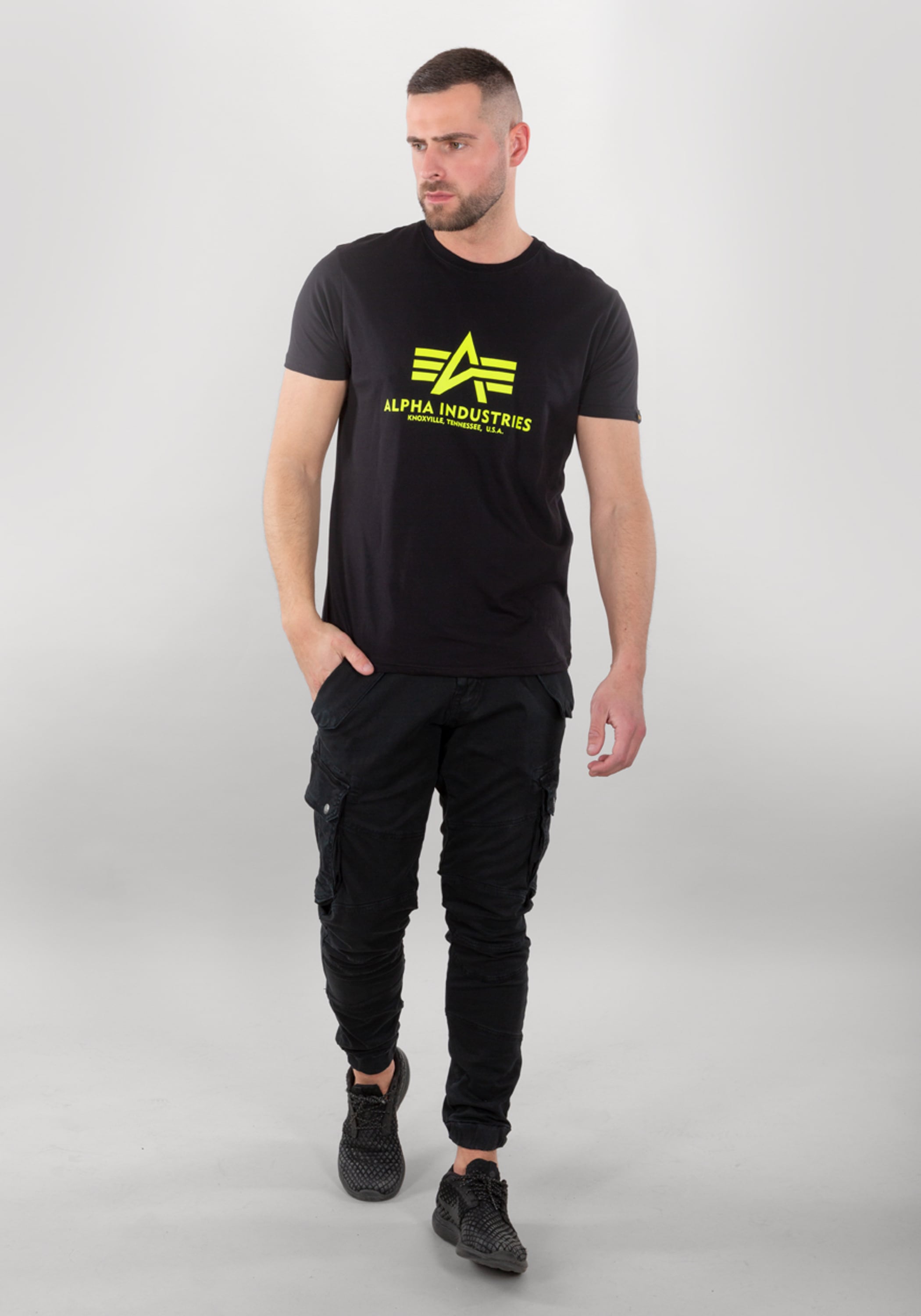 Alpha Industries T-Shirt »Alpha Industries Men - T-Shirts Basic T-Shirt Neon Print«