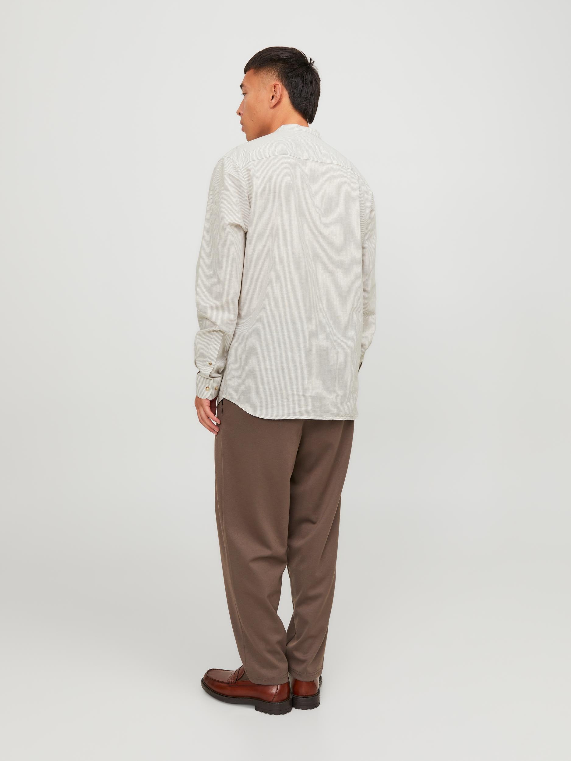 Jack & Jones Langarmhemd »JJESUMMER BAND LINEN BLEND SHIRT LS SN«