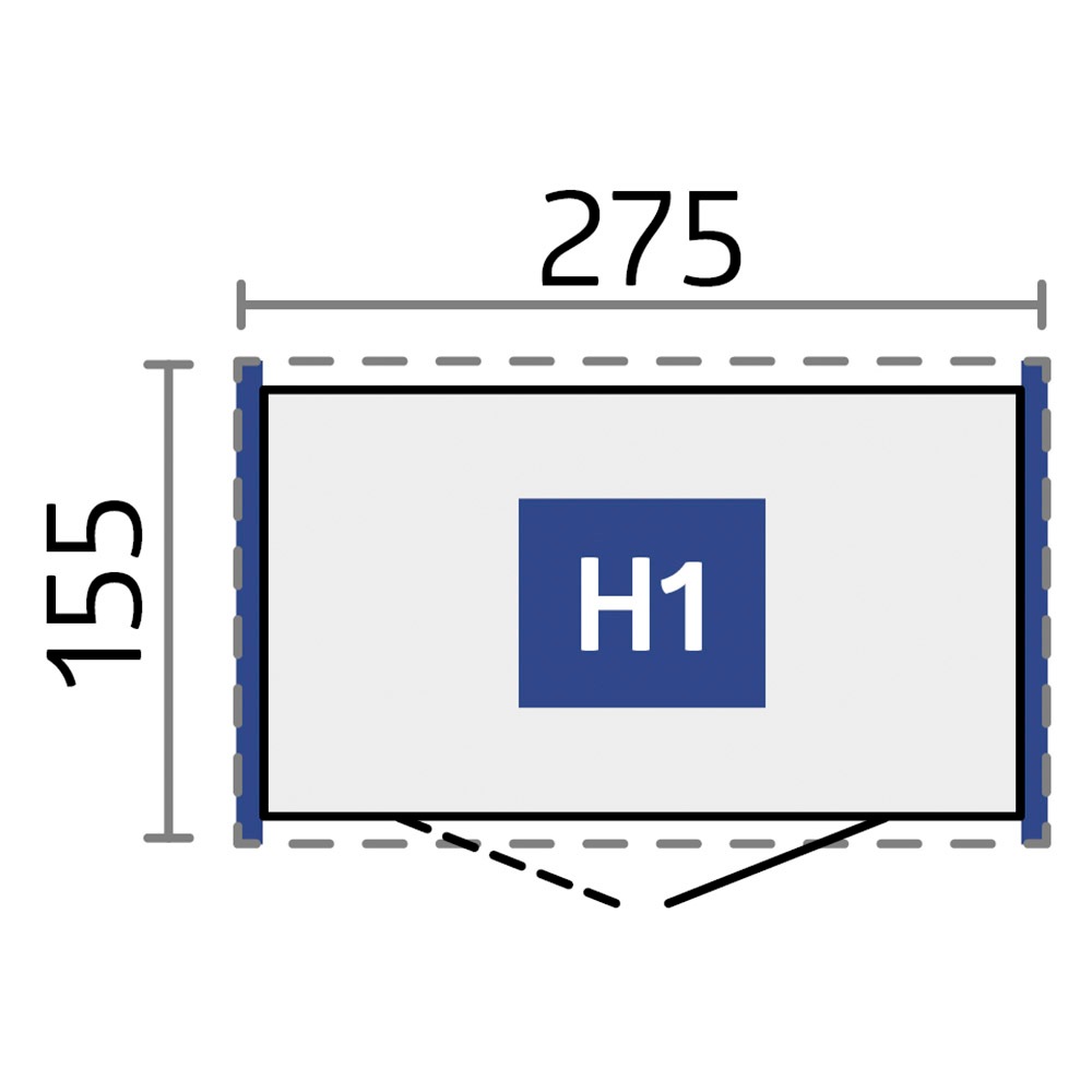 Biohort Gerätehaus »HIGHLINE Gr. H1, verschiedene Farben« stylisches Metall-Gartenhaus mit Flachdach