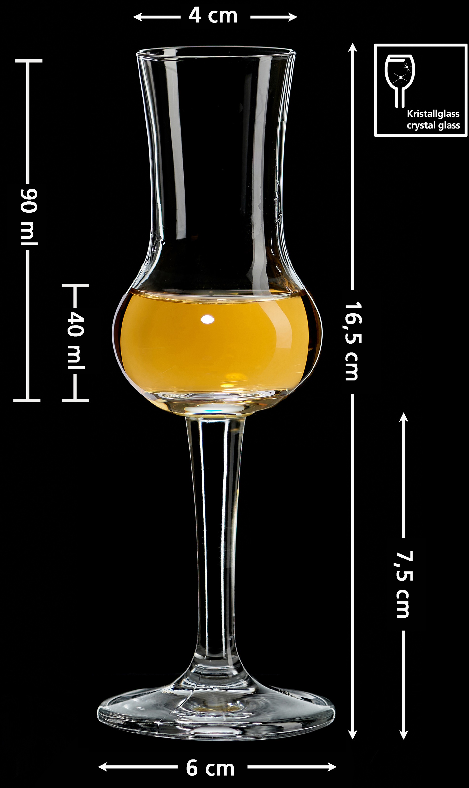 Ritzenhoff & Breker Grappaglas »Mambo«, (Set, 4 tlg., 4 Grappagläser, je 90 ml), 4-teilig, 90 ml