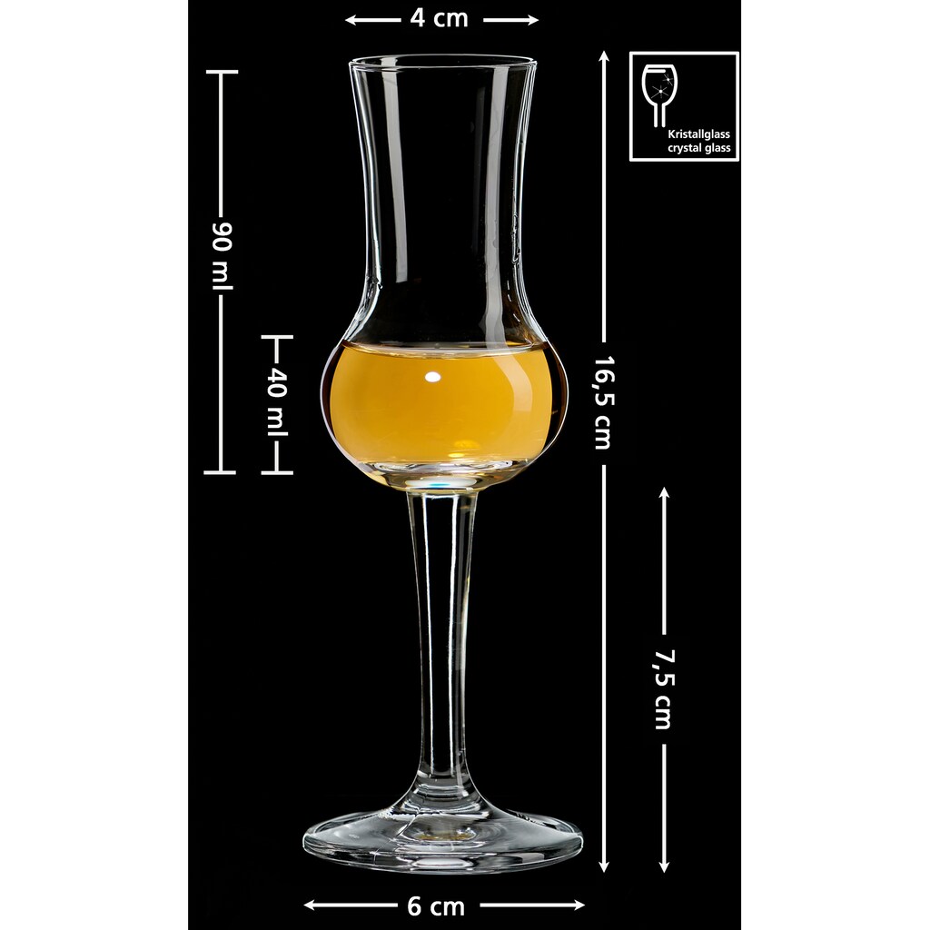 Ritzenhoff & Breker Grappaglas »Mambo«, (Set, 4 tlg., 4 Grappagläser, je 90 ml)