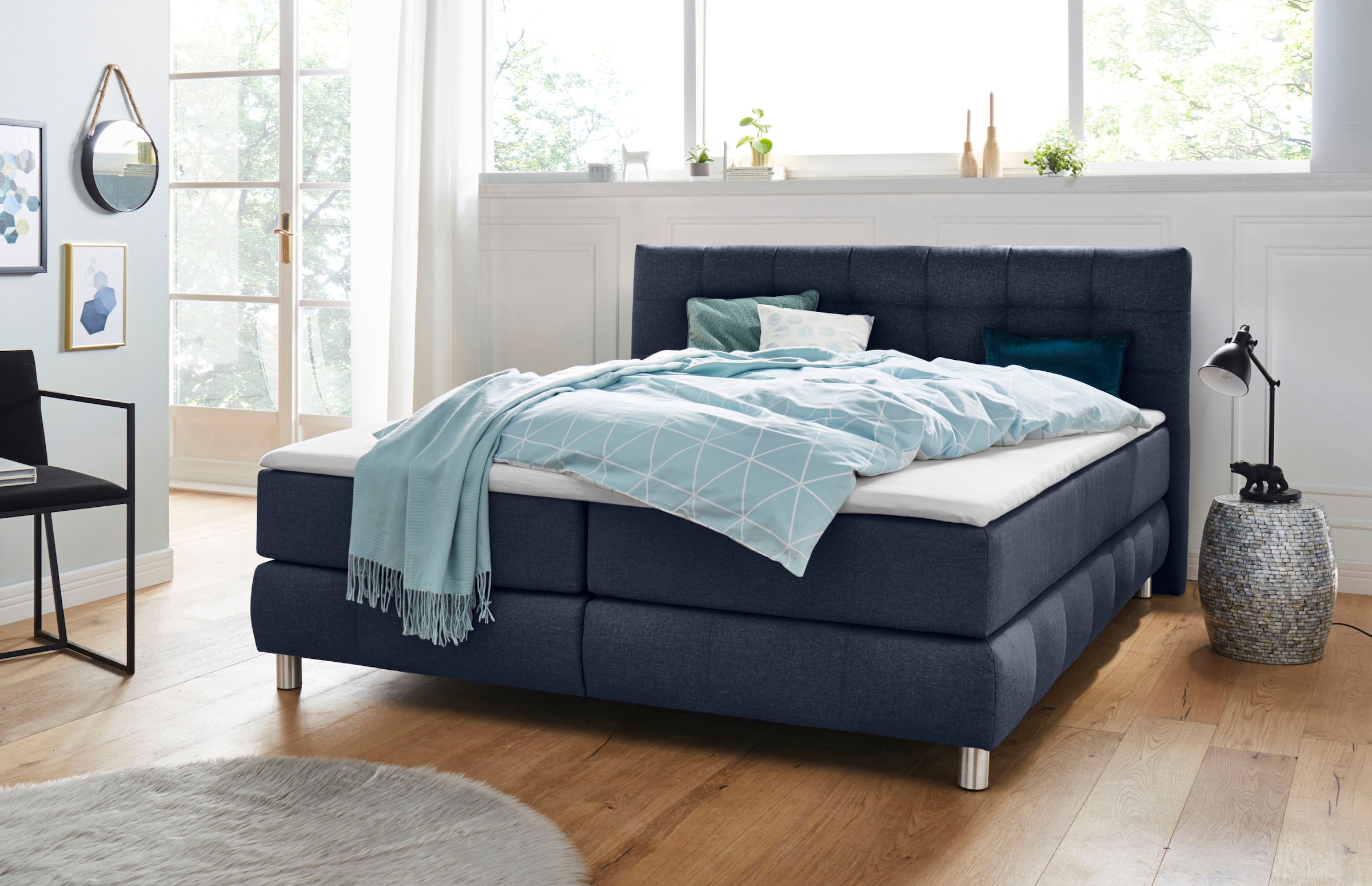 andas Boxspringbett "Salo" incl. Topper, 6 Breiten, 2 Härtegrade, TFK auch günstig online kaufen