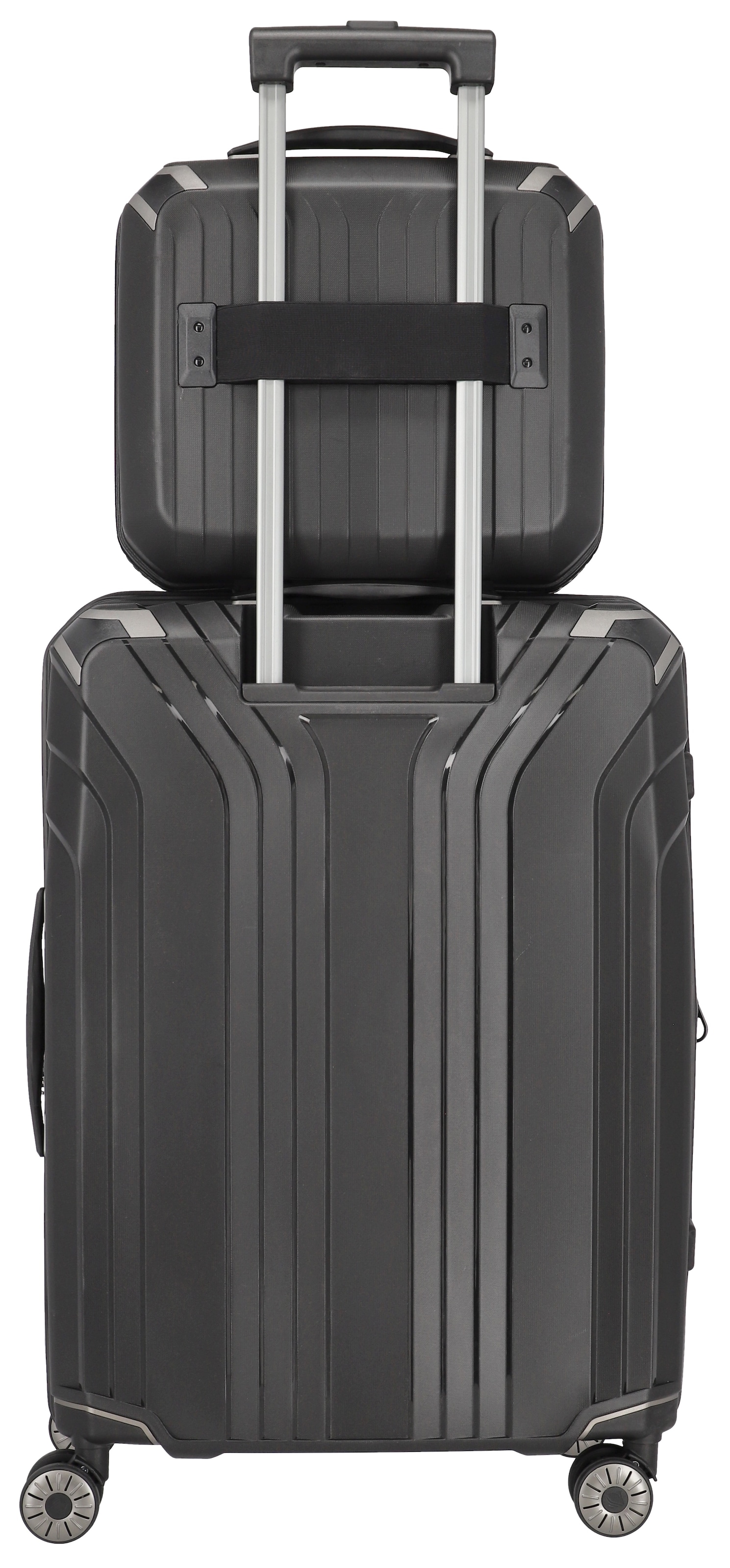 travelite Beautycase »ELVAA«, Kosmetikkoffer Trolley-Aufsteckfunktion, passend dazu Koffer ELVAA