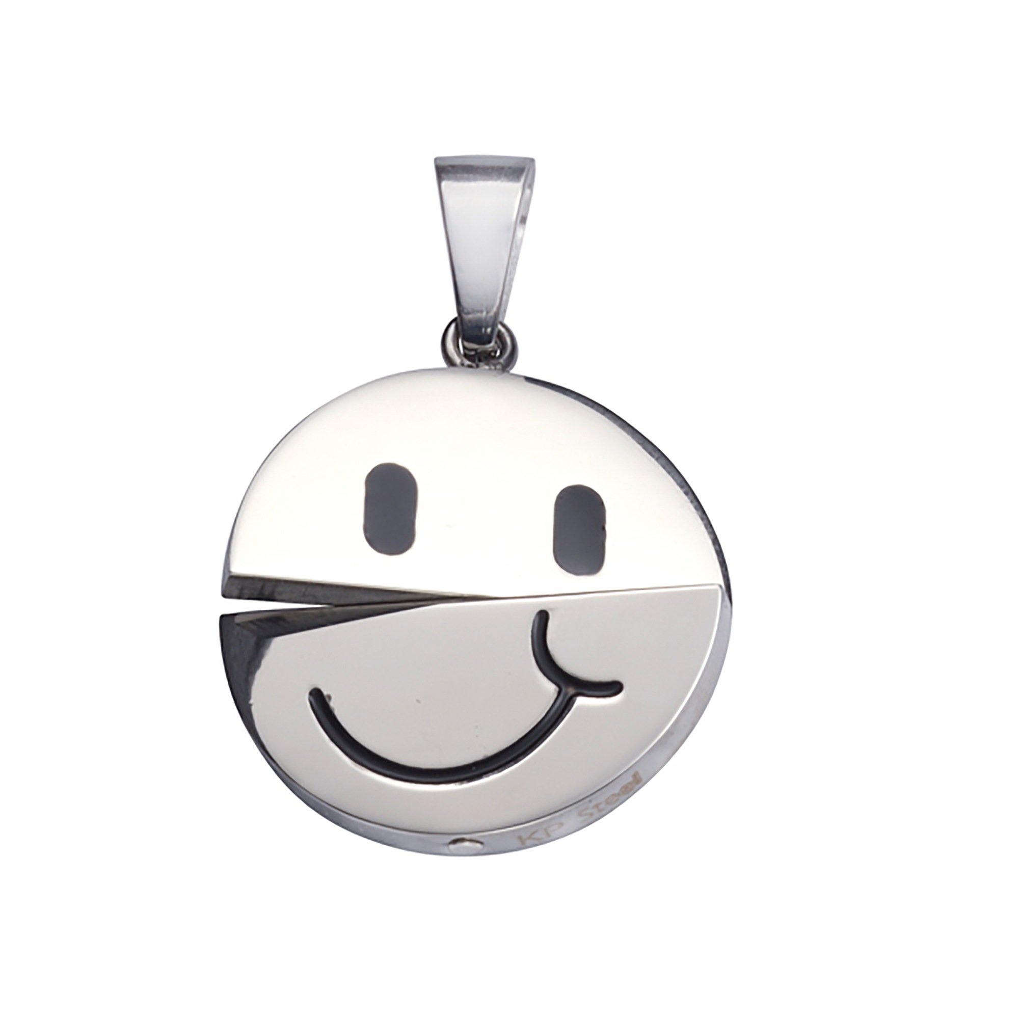 Vivance Kettenanhänger »Edelstahl Smiley«