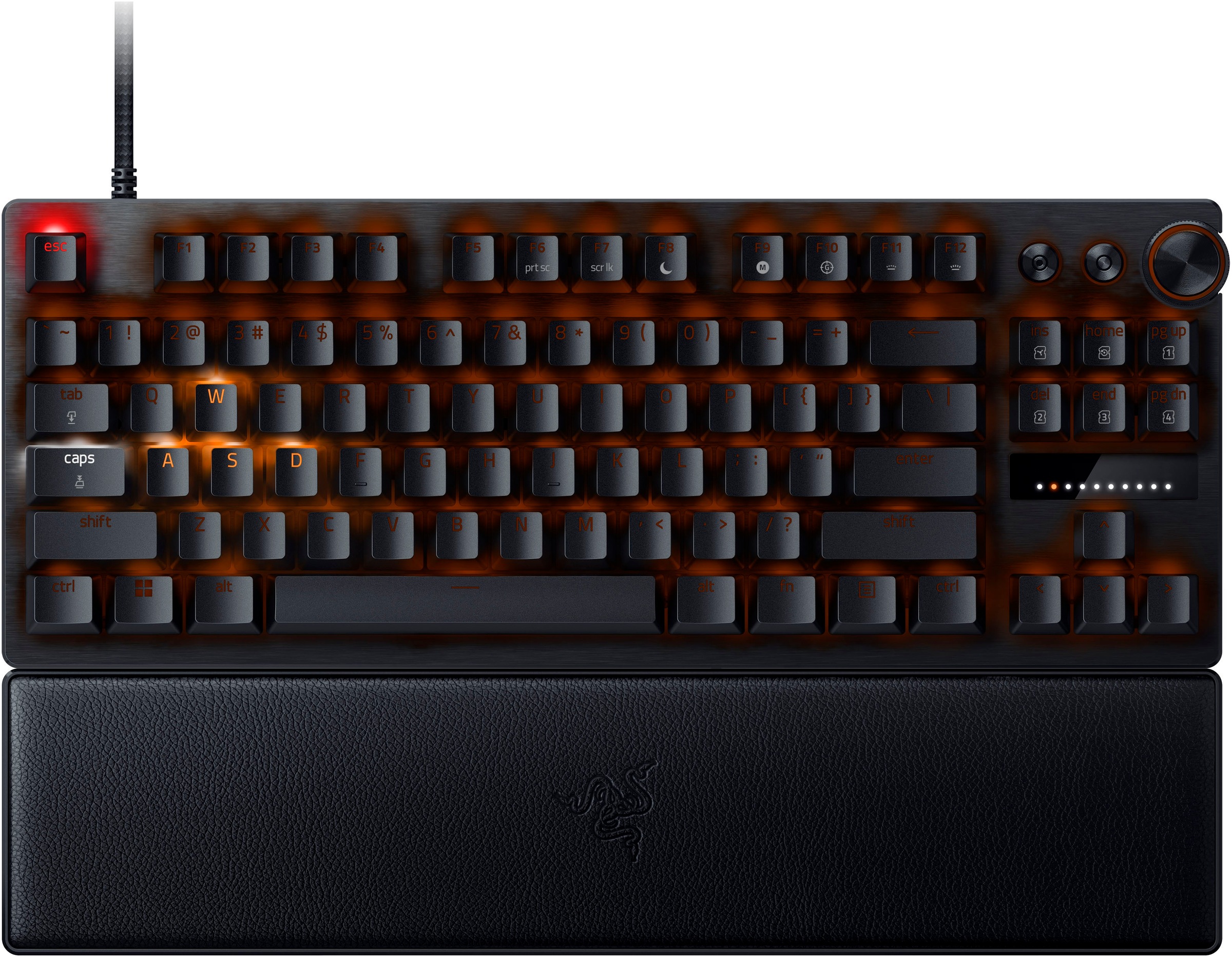 RAZER Gaming-Tastatur »Huntsman V3 Pro Tenkeyless DE Layout«, (Funktionstasten-Handgelenkauflage-Makrotasten-Profil-Speicher-USB-Anschluss)