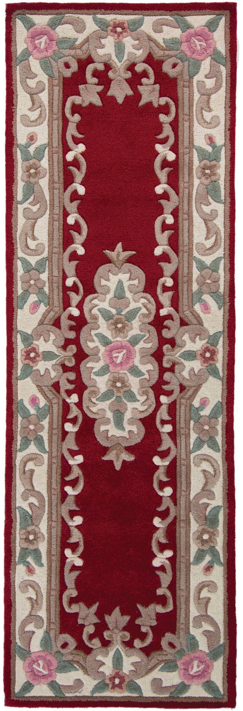 FLAIR RUGS Läufer »Aubusson«, rechteckig, 10 mm Höhe, Wolle, Teppich, Wohnz günstig online kaufen