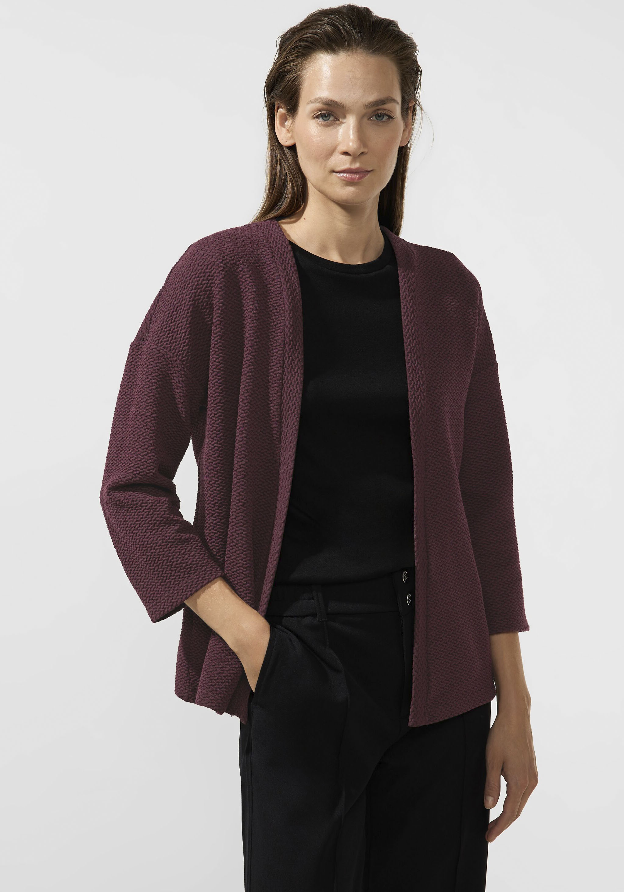 Shirtjacke, mit Strukturmuster