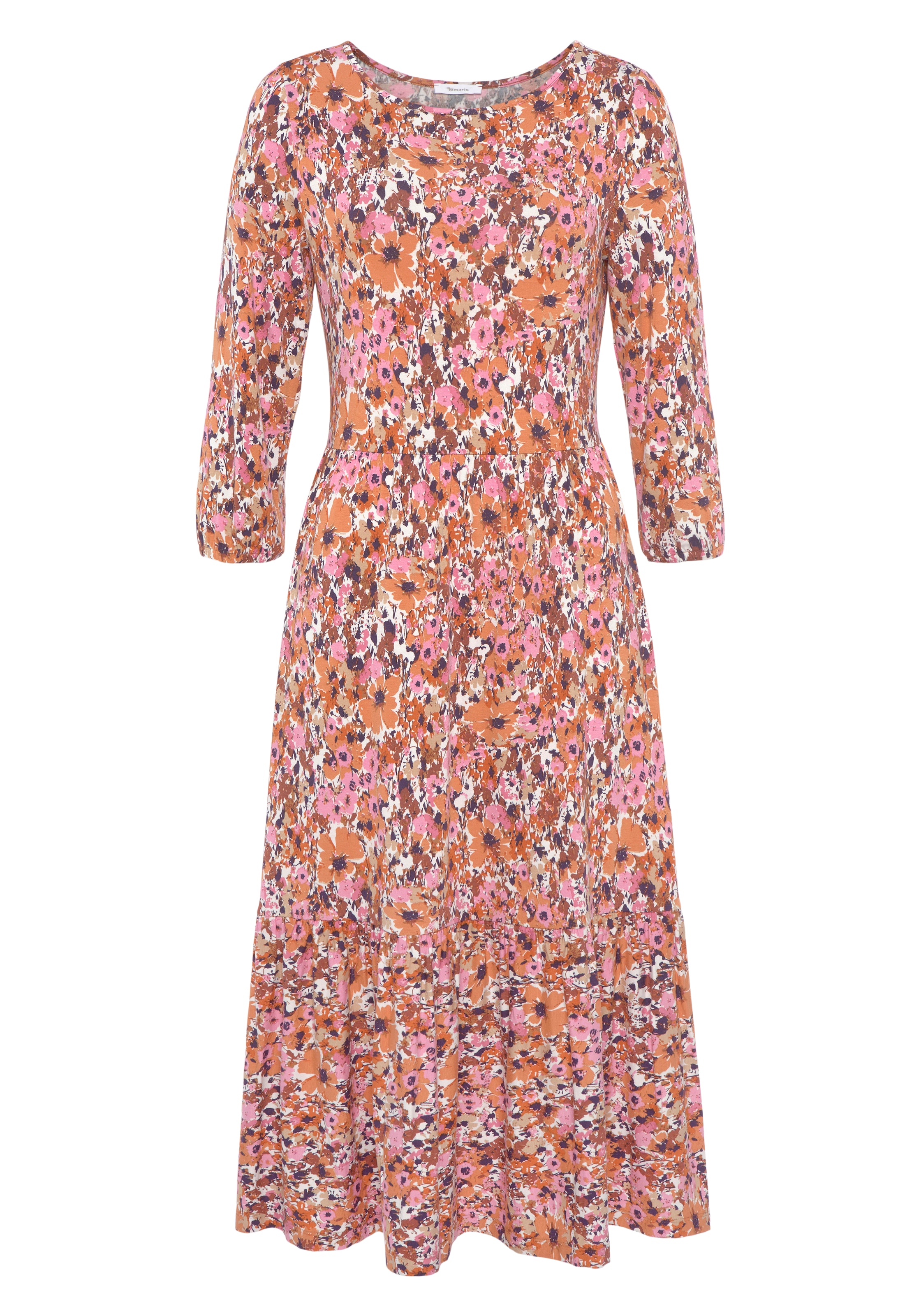 Tamaris Midikleid, mit schönem Allover-Print -NEUE KOLLEKTION