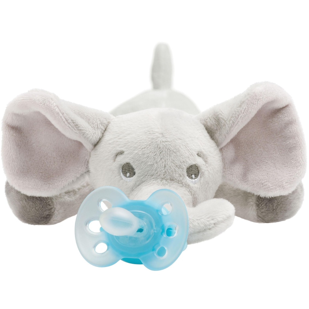 Philips AVENT Schnullerbefestigung »SCF348/13«, (Set, 2 tlg., Ultraweiches Kuscheltier mit Schnuller)