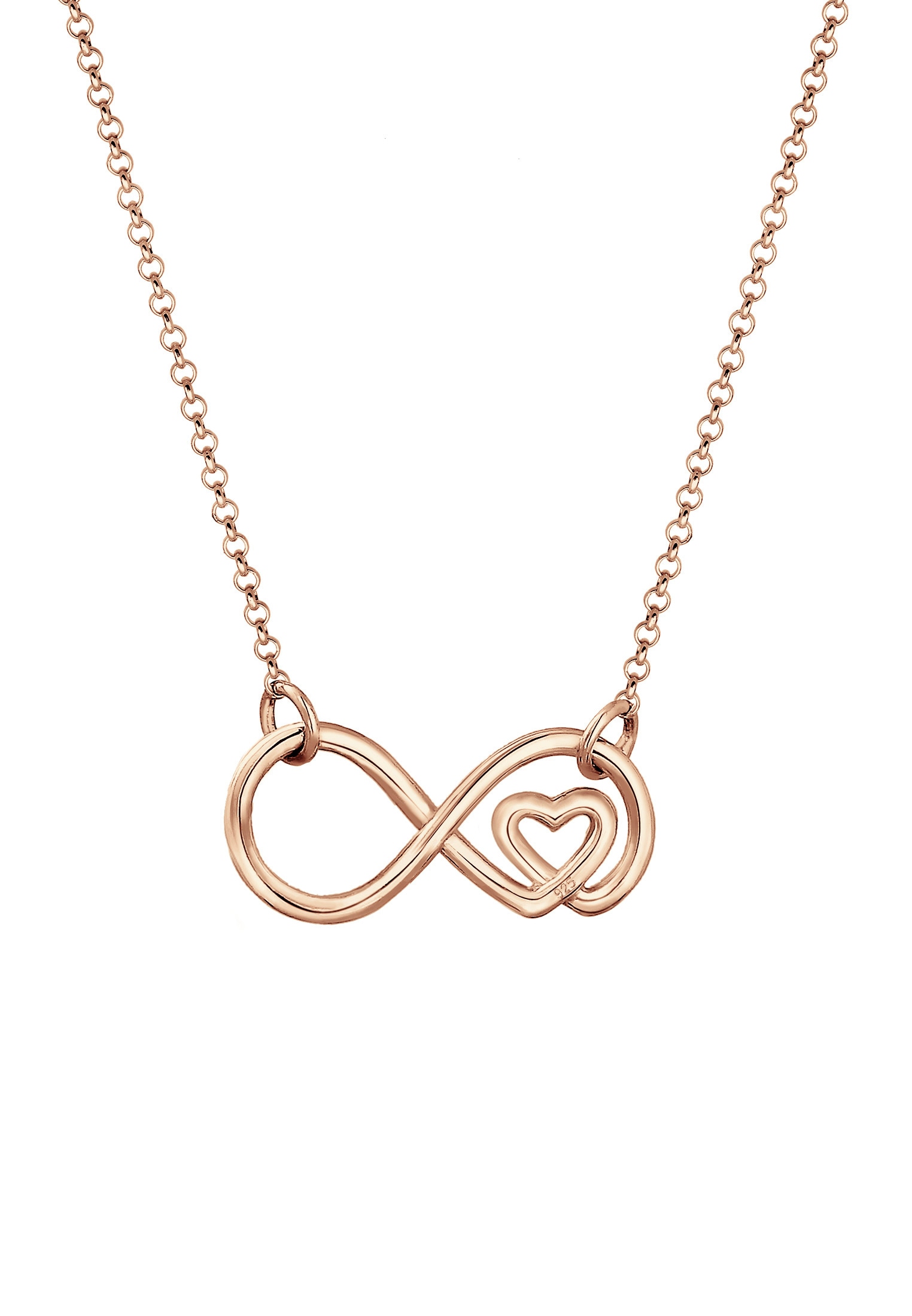 Elli Kette mit Anhänger »Infinity Unendlichkeit Herz 925 Sterling Silber«
