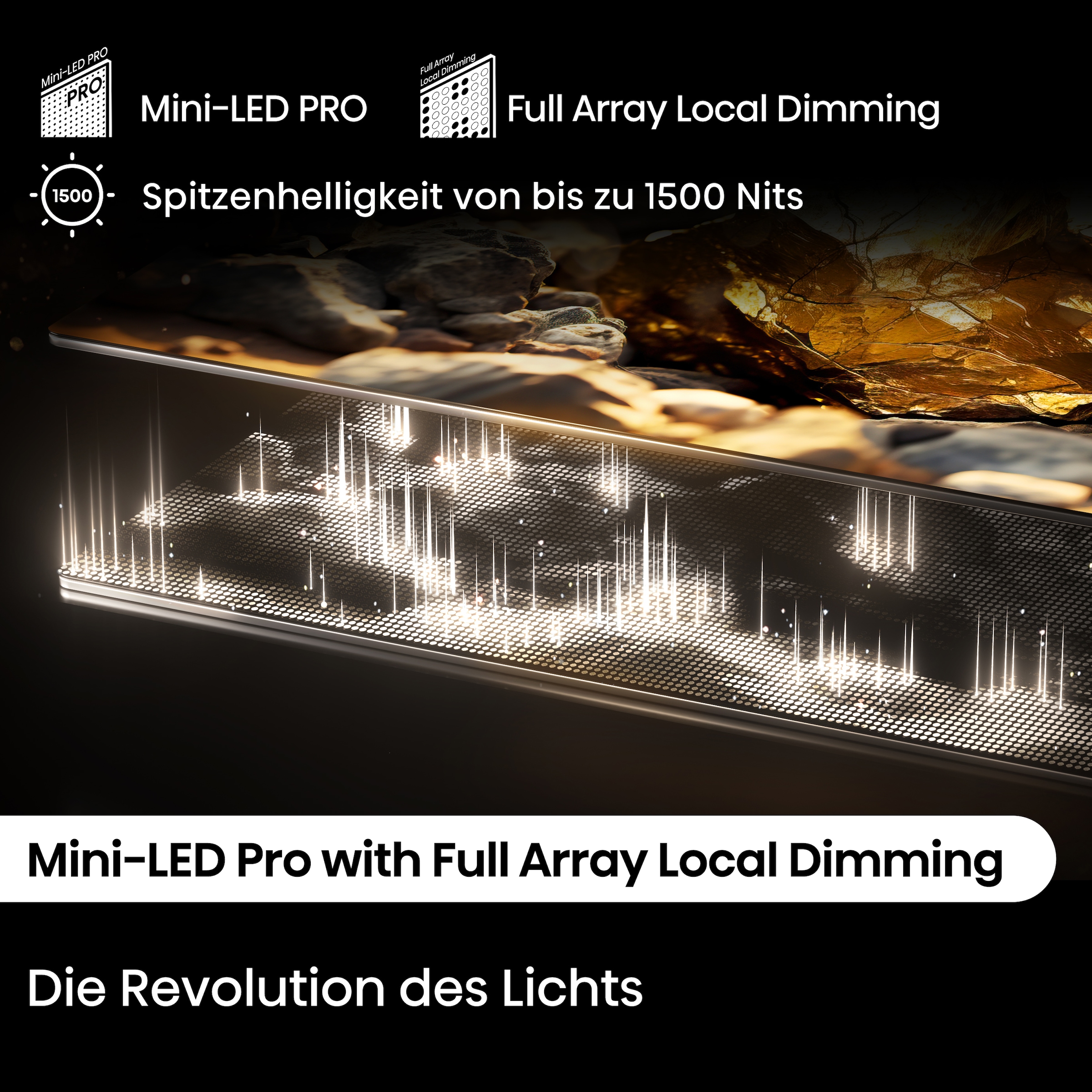 Hisense Mini-LED-Fernseher »65U7NQ«, 4K Ultra HD, Smart-TV, 4KUHD, ULED, Mini LED