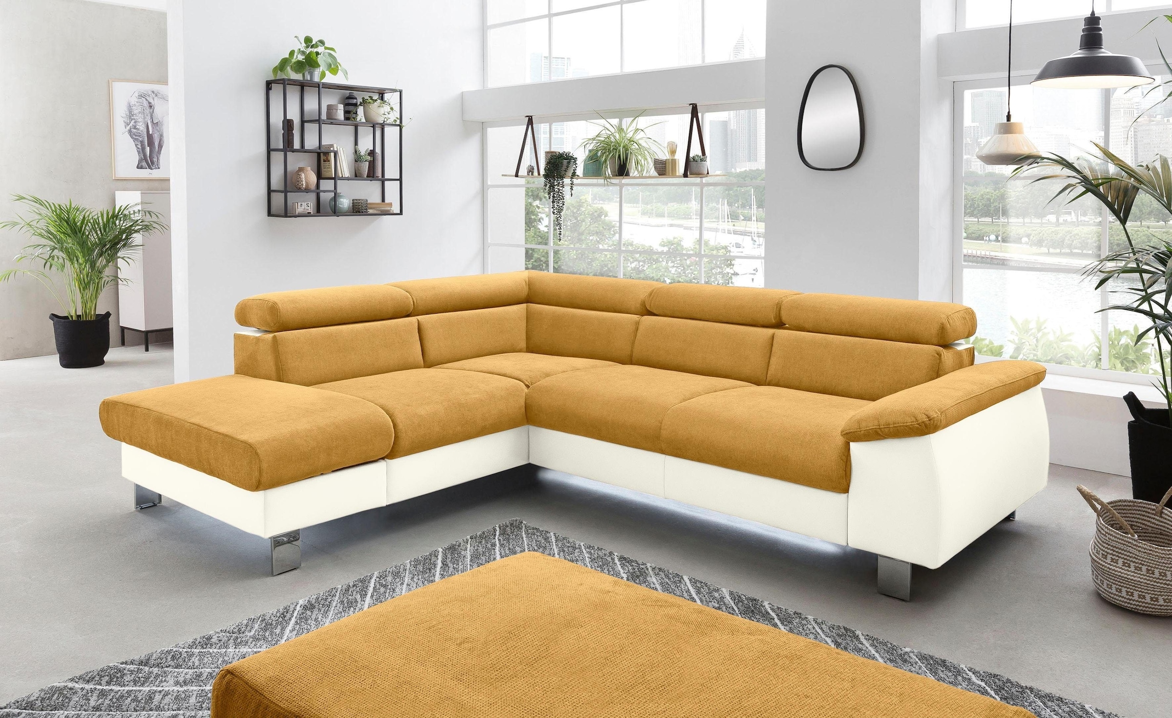COTTA Polstergarnitur »Komaris L-Form«, (Set), Set bestehend aus: Ecksofa m günstig online kaufen