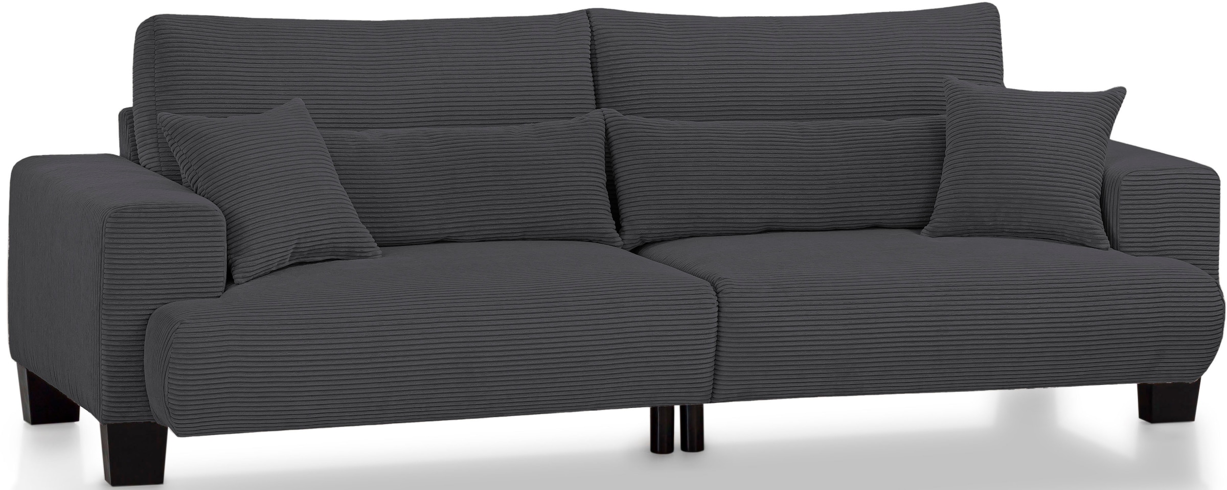 exxpo - sofa fashion Big-Sofa »Big Ayo, Megasofa, toller Sitzkomfort, modern & zeitlos, Cord Bezug«, inkl. loser Rücken- und Zierkissen, frei im Raum stellbar, anthrazit