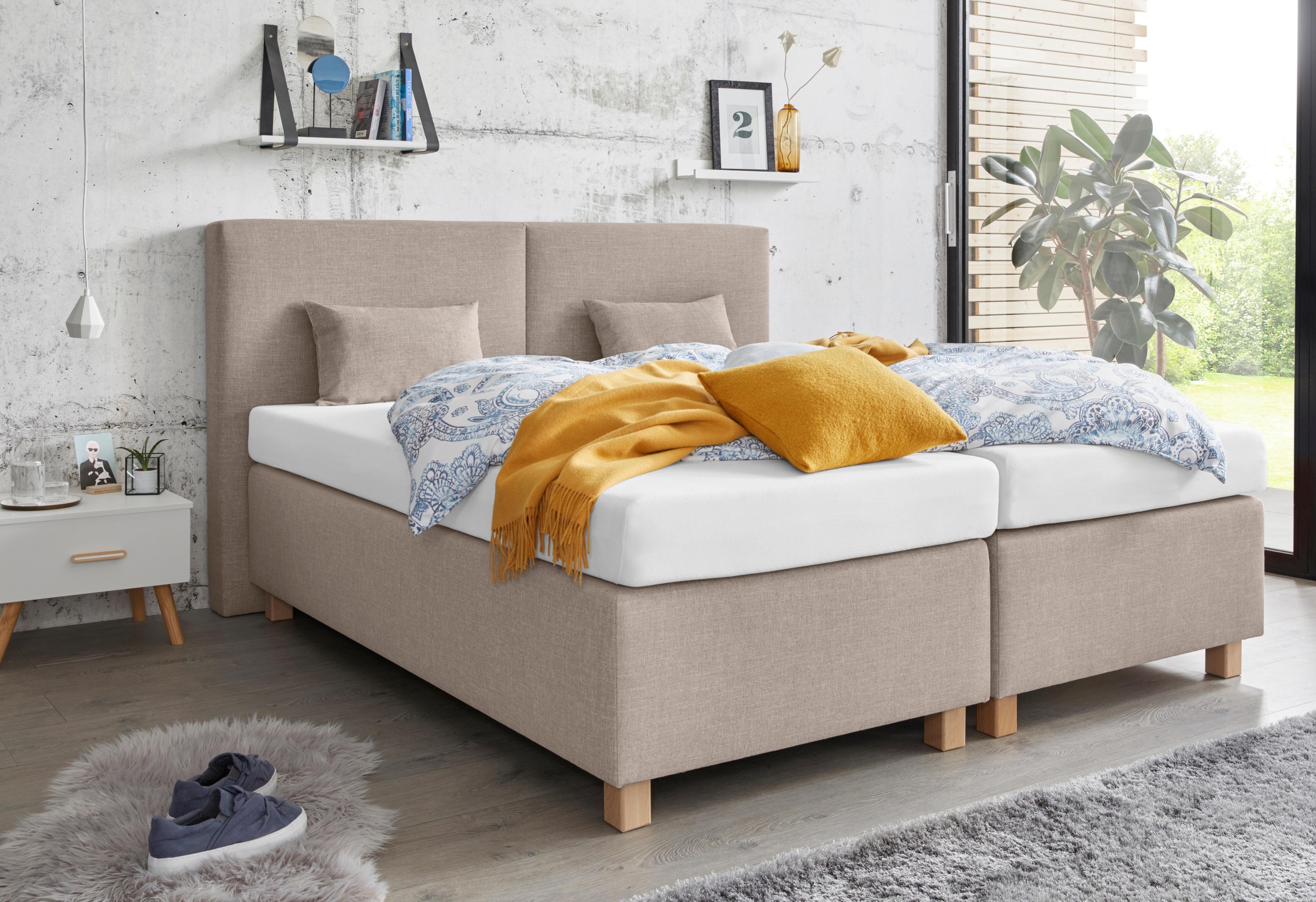 Westfalia Schlafkomfort Boxspringbett, mit Zierkissen