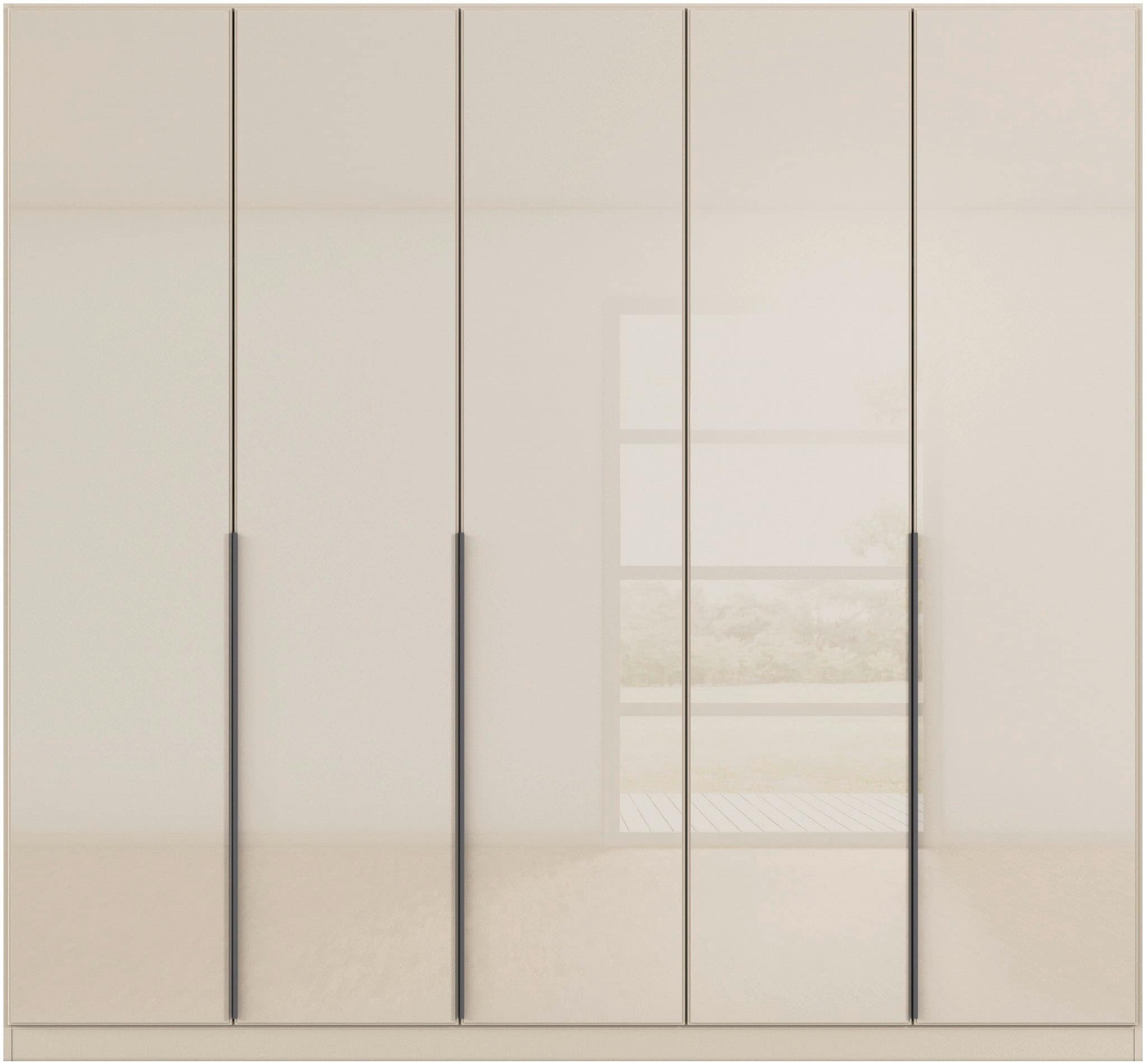 rauch Drehtürenschrank »Kleiderschrank Kleiderschränke Schrank Garderobe AGORDO mit Glasfront«, (in zwei Griff-Farben), durchdachte Innenausstattung, in 6 Breiten und 2 Höhen MADE IN GERMANY