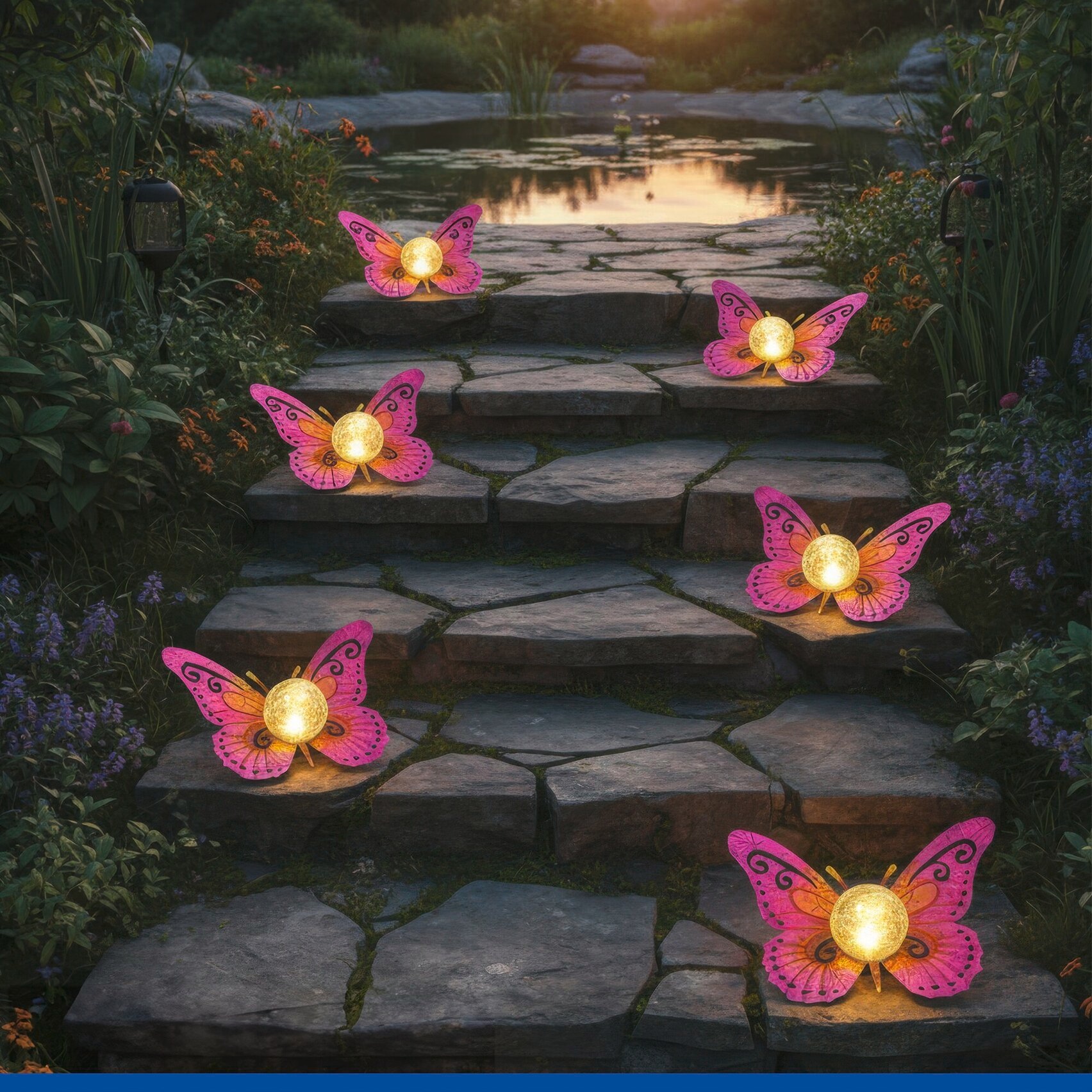 Maximex LED Gartenleuchte »Modell Schmetterling« Warmweiß dekorative Gartenbeleuchtung, solarbetrieben, witterungsbeständig