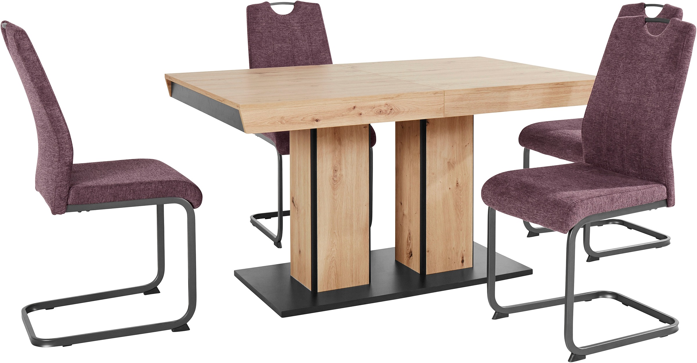 HELA Essgruppe »Tisch ausziehbar 140 -220 cm,« Set, 5 Stk. tlg. Belastbarke günstig online kaufen