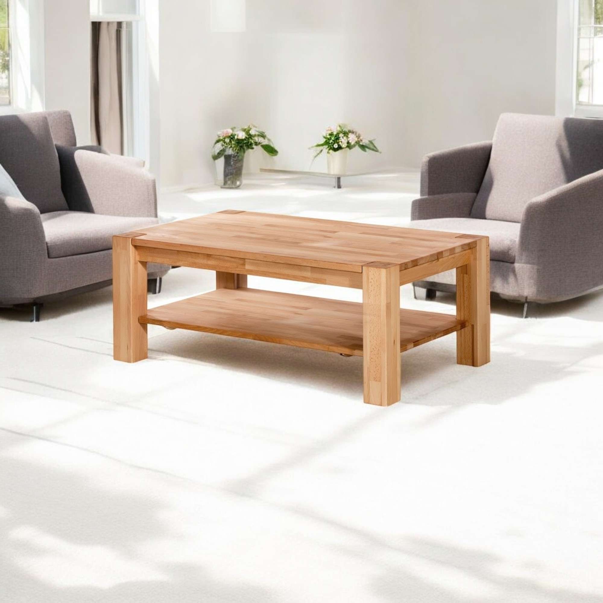 Home affaire Couchtisch »Street Kaffeetisch, Massivholz, in Buche geölt, TOP-PRODUKT«, mit Rollen, mit Ablage, classic, zeitloss