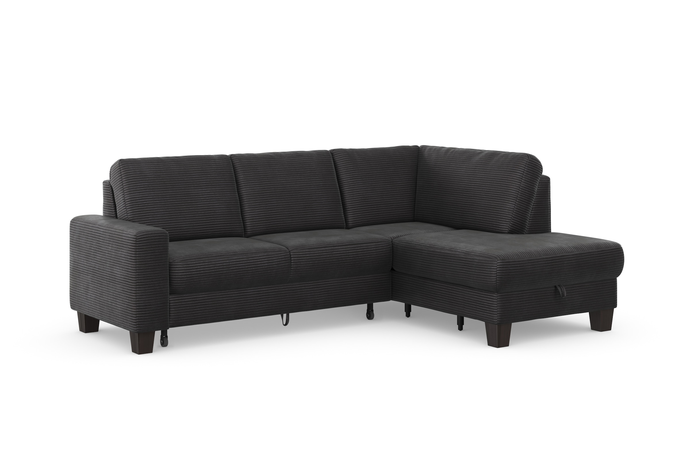Home affaire Ecksofa »Summer L-Form«, mit Ottomane, mit oder ohne Bettfunktion und Bettkasten, Cord-Bezug