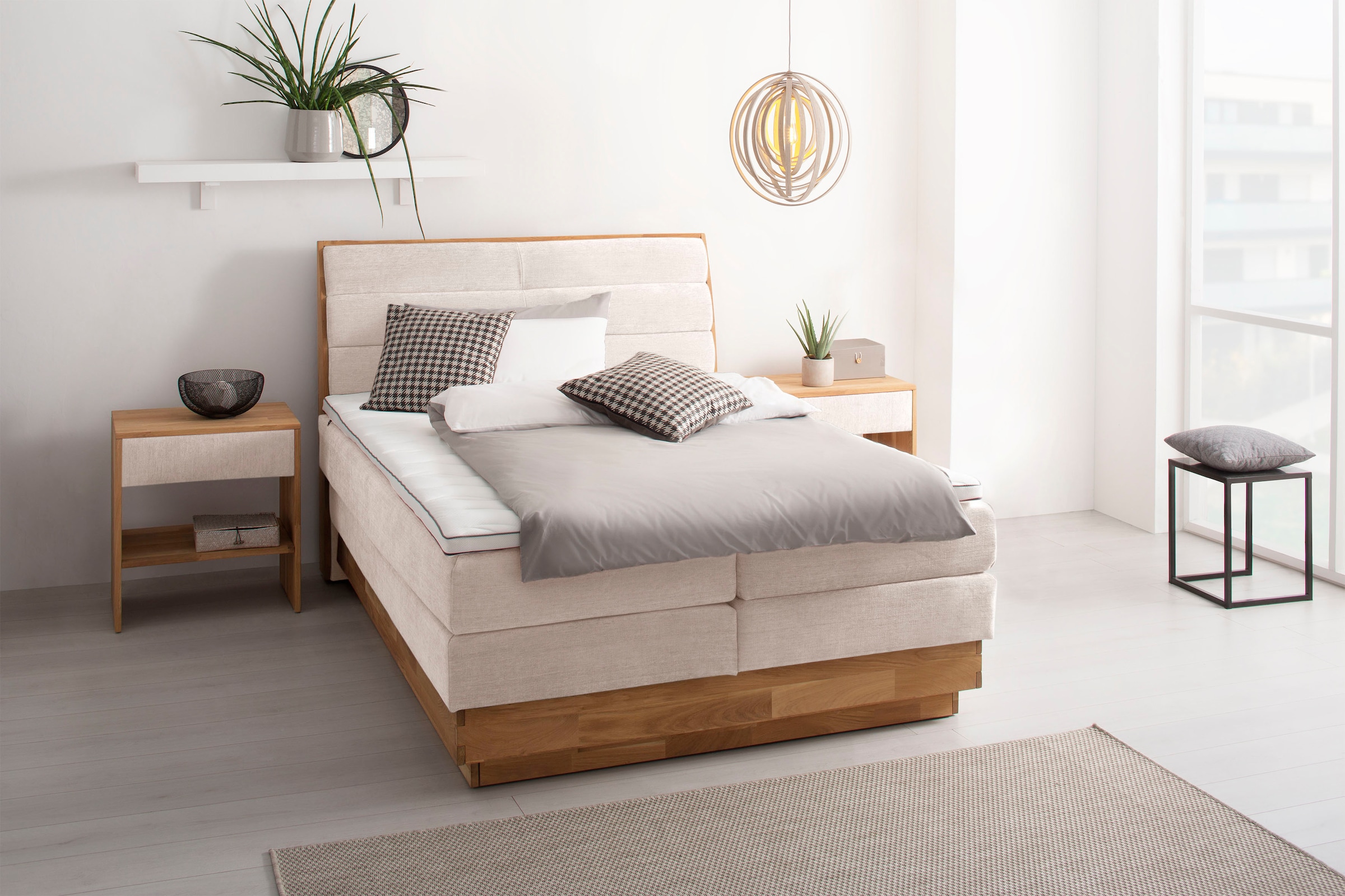 OTTO products Boxspringbett, LED-Beleuchtung, mit zertifizierten, recycelte günstig online kaufen