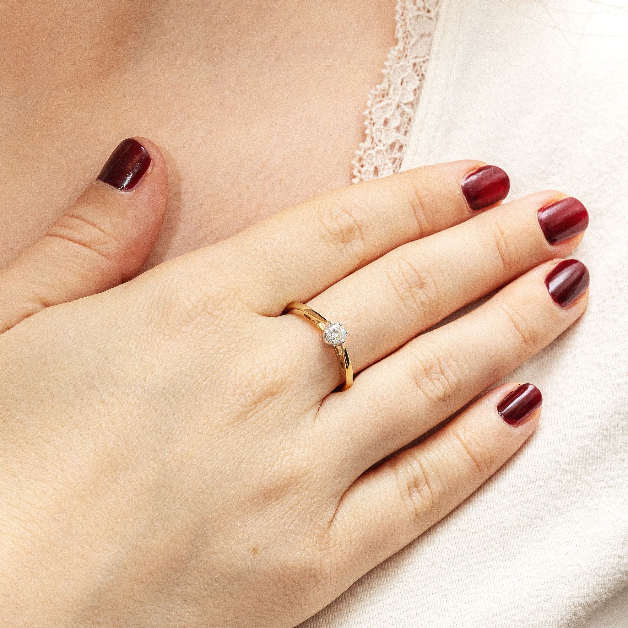 Diamonds by Ellen K. Fingerring »Gold 585 zweifarbig mit Diamant 0,25ct.«