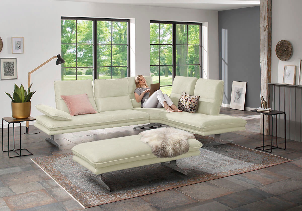 W.SCHILLIG Ecksofa »broadway, Designsofa, mit tollem Sitzkomfort, L-Form«, günstig online kaufen