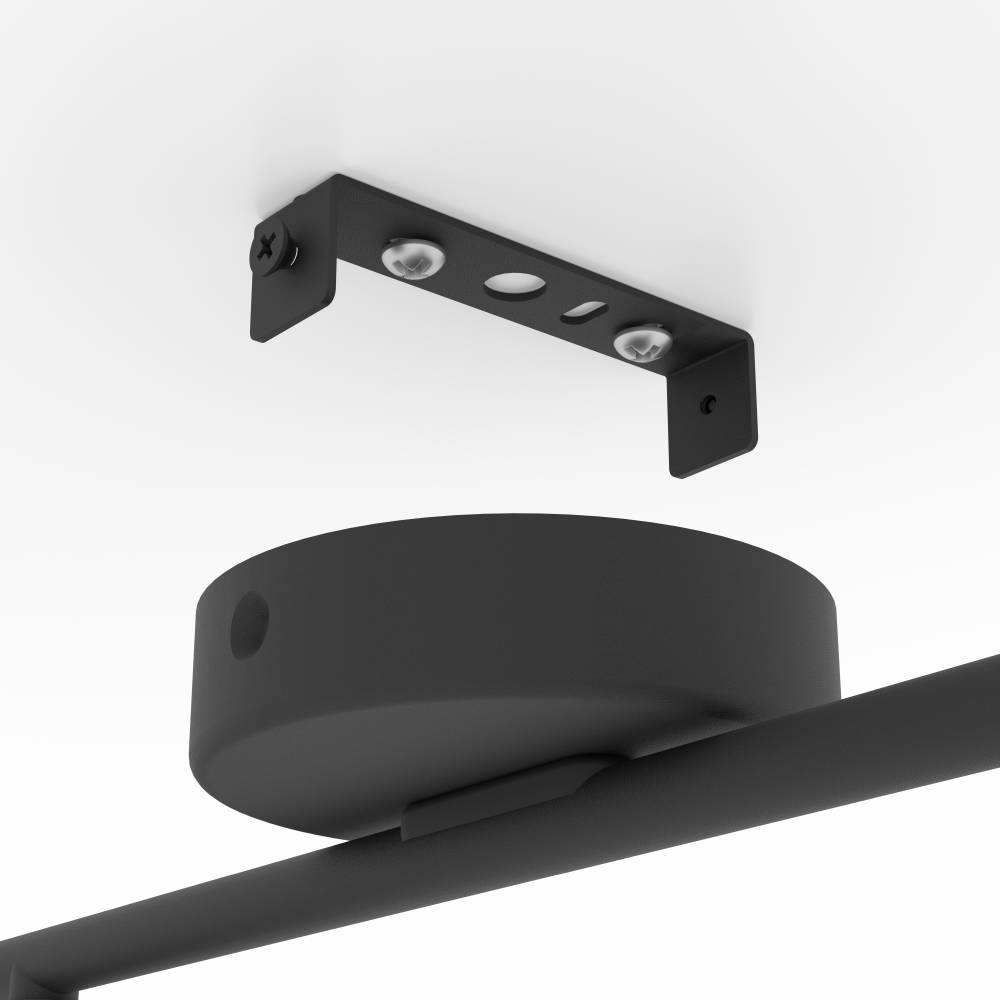 EGLO LED Deckenspots »SERAS 2 Deckenleuchte, Wohnzimmerlampe, Spot, schwarz, Metall, GU10«, 2 flammig, Leuchtmittel LED-Board-GU10 | LED wechselbar, Küchenlampe, Deckenstrahler, 2 flammig, Industrial, modern, 37x6,5cm