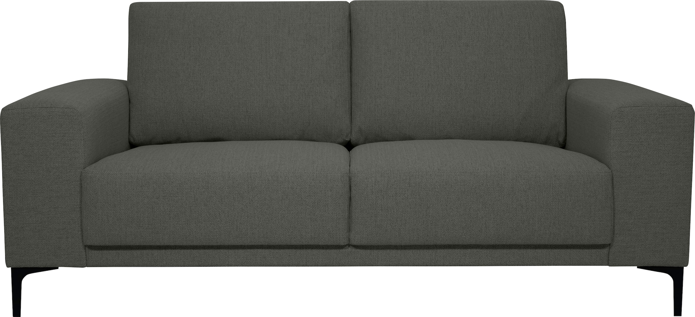 Places of Style 2-Sitzer »Xander«, Breite 164 cm, Webstoff, Soft-Touch Chenille, schwarze Metallfüßen