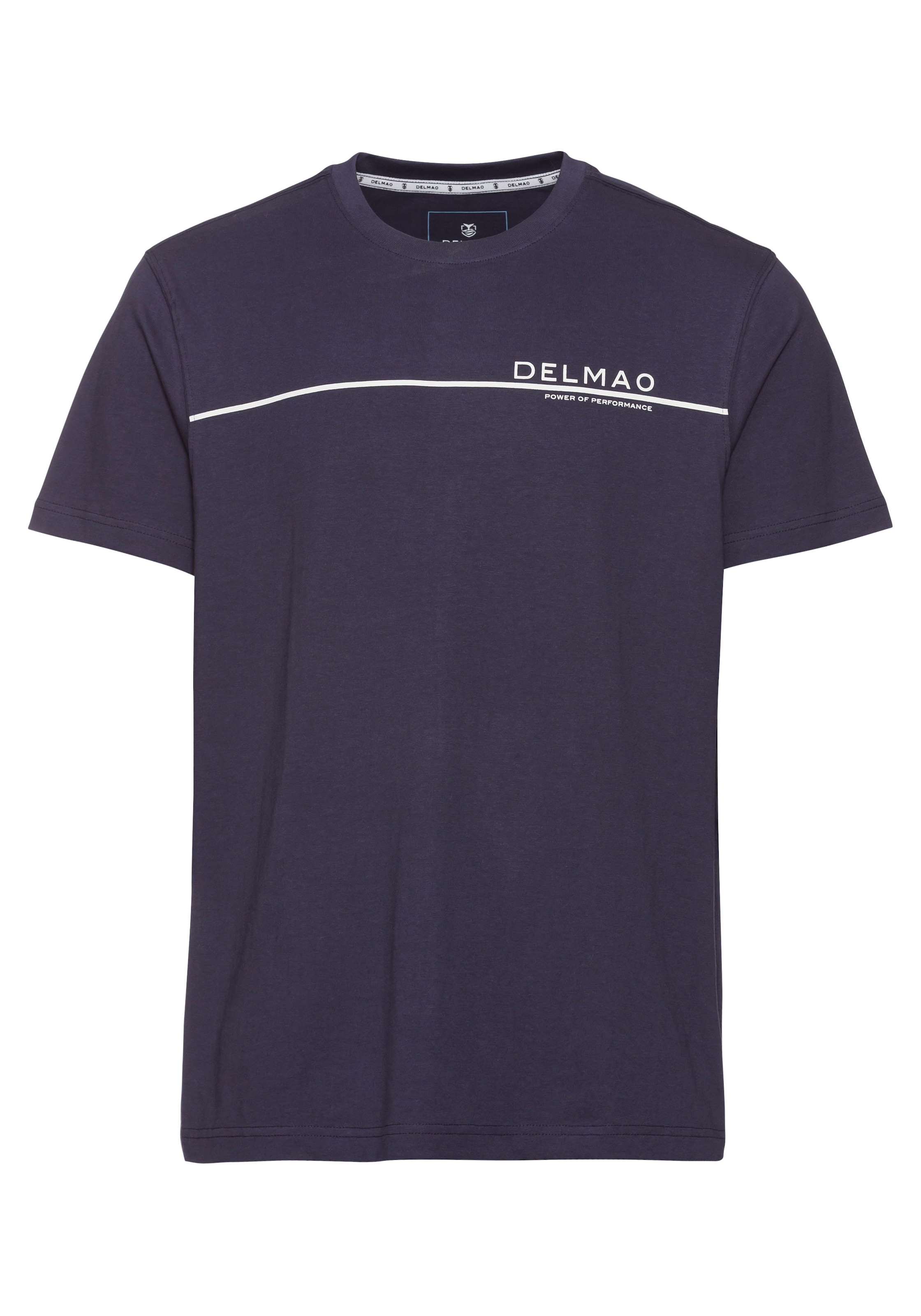 DELMAO T-Shirt, Kurzarm, mit coolem Print, Rundhalsausschnitt, aus 100% Baumwolle