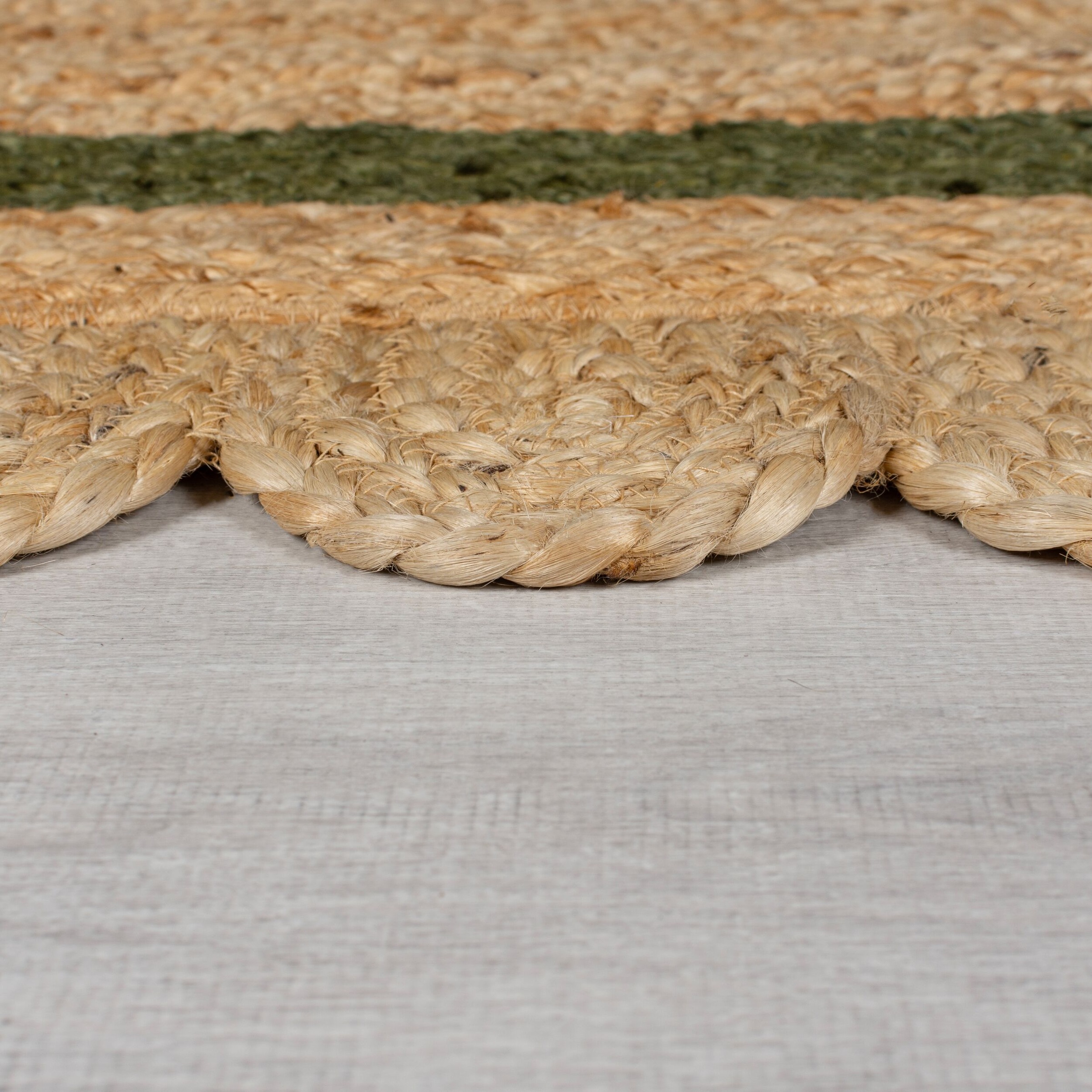FLAIR RUGS Teppich »Grace«, rechteckig, 4 mm Höhe, Jute Teppich mit Wellenschliff
