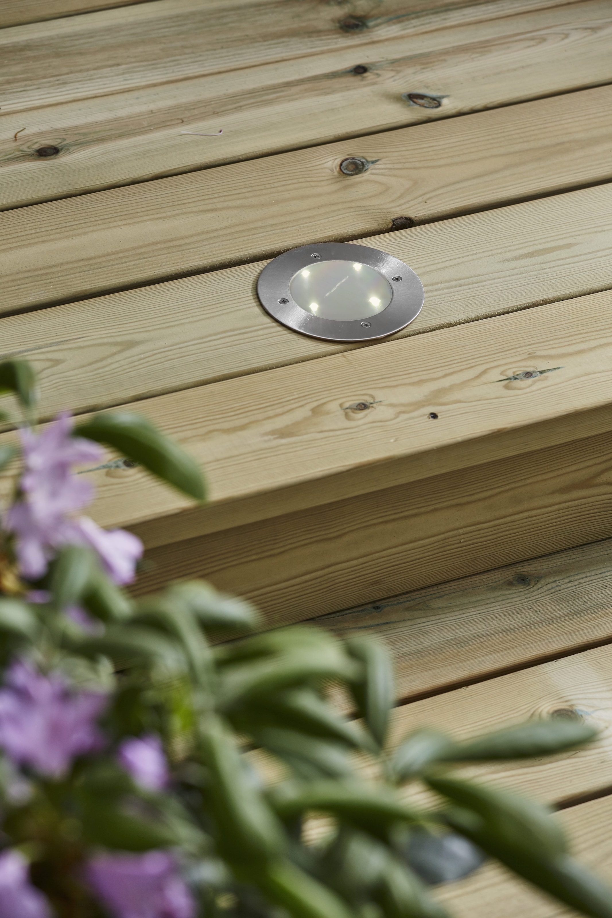 Parforce Traditional Hunting LED Solarleuchte »Solar-Spotlight Deckenleuchte« LED-Board 1 Stk. Neutralweiß flache Bauform für bodennahen Einbau, Dämmerungssensor