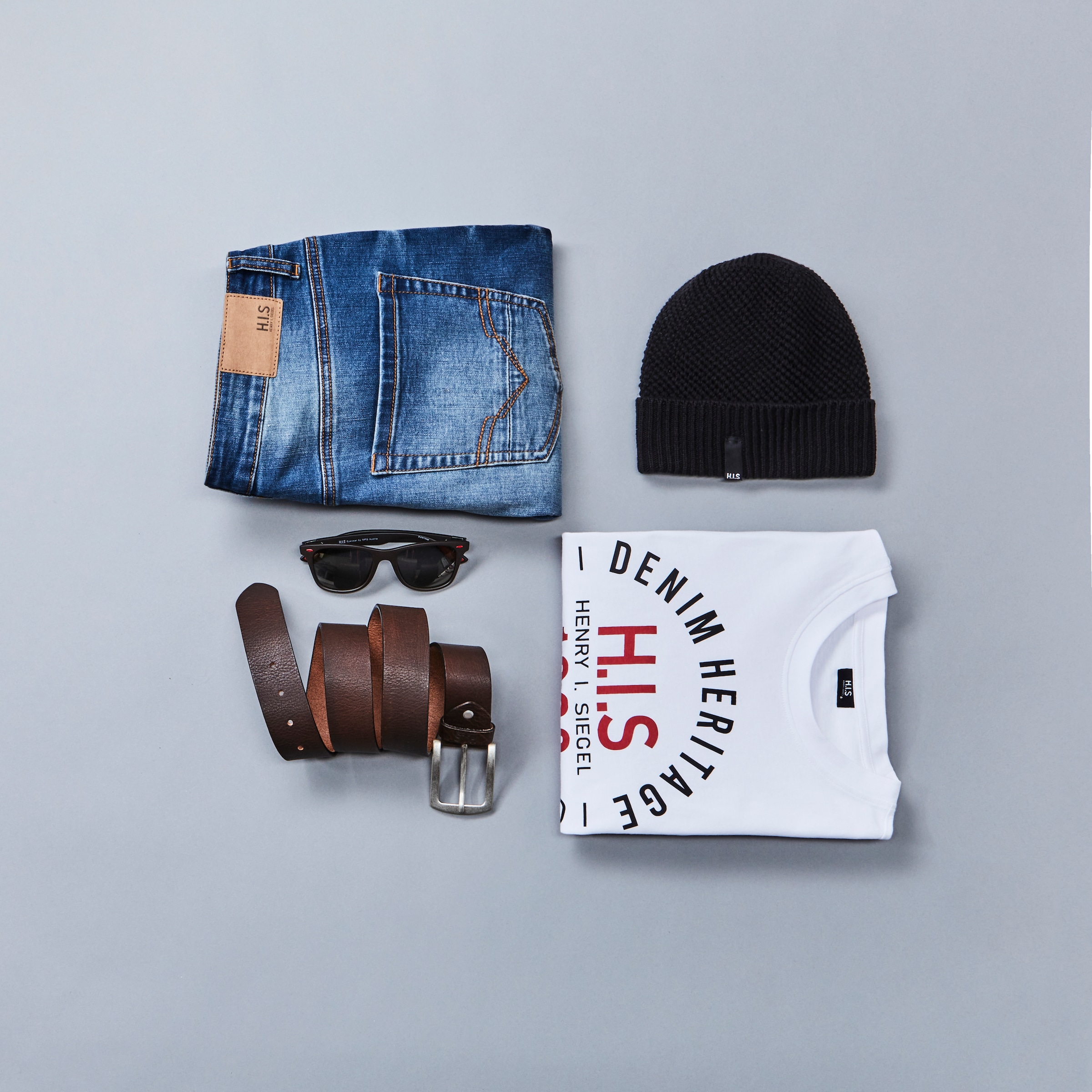 H.I.S Straight-Jeans »DIX«, gerade Beinform, niedrige Leibhöhe, Used-Waschung