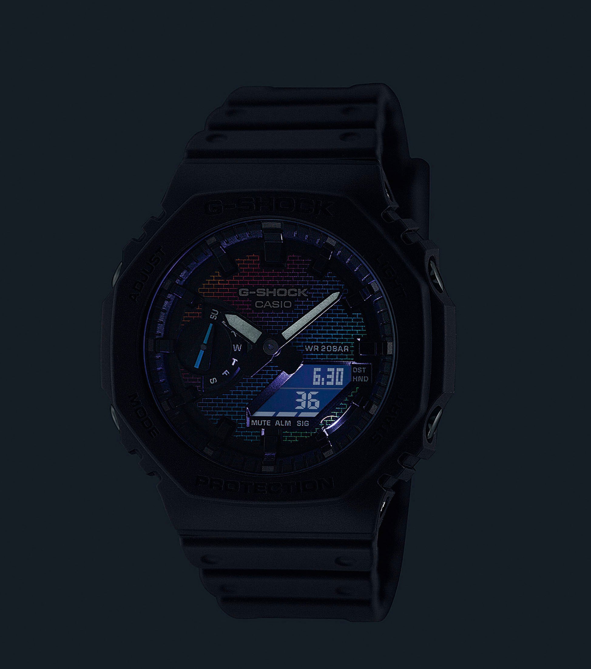 CASIO G-SHOCK Chronograph, Quarzuhr,Armbanduhr,Herrenuhr, digital,bis 20bar wasserd. Resinarmband