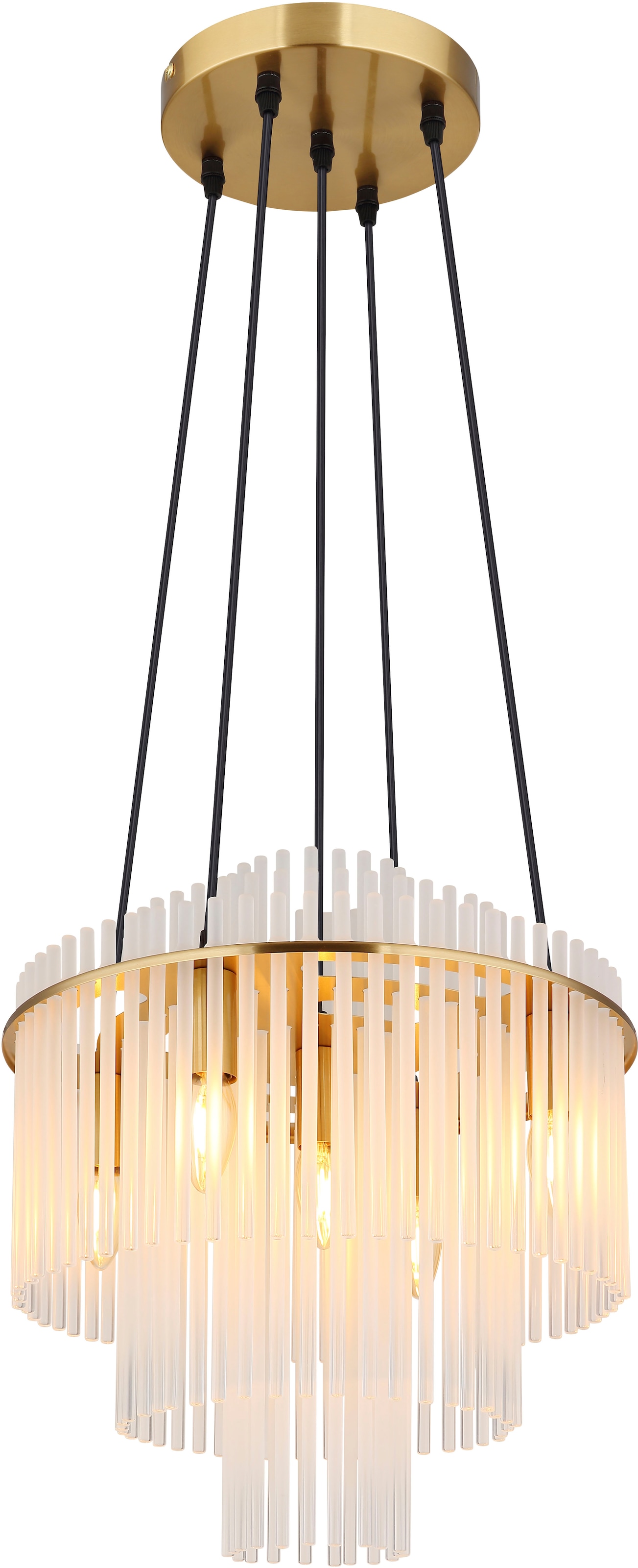 GLOBO LIGHTING Hängeleuchte »GORLEY« E14 1 Stk. Hängelampe goldfarben Glass günstig online kaufen