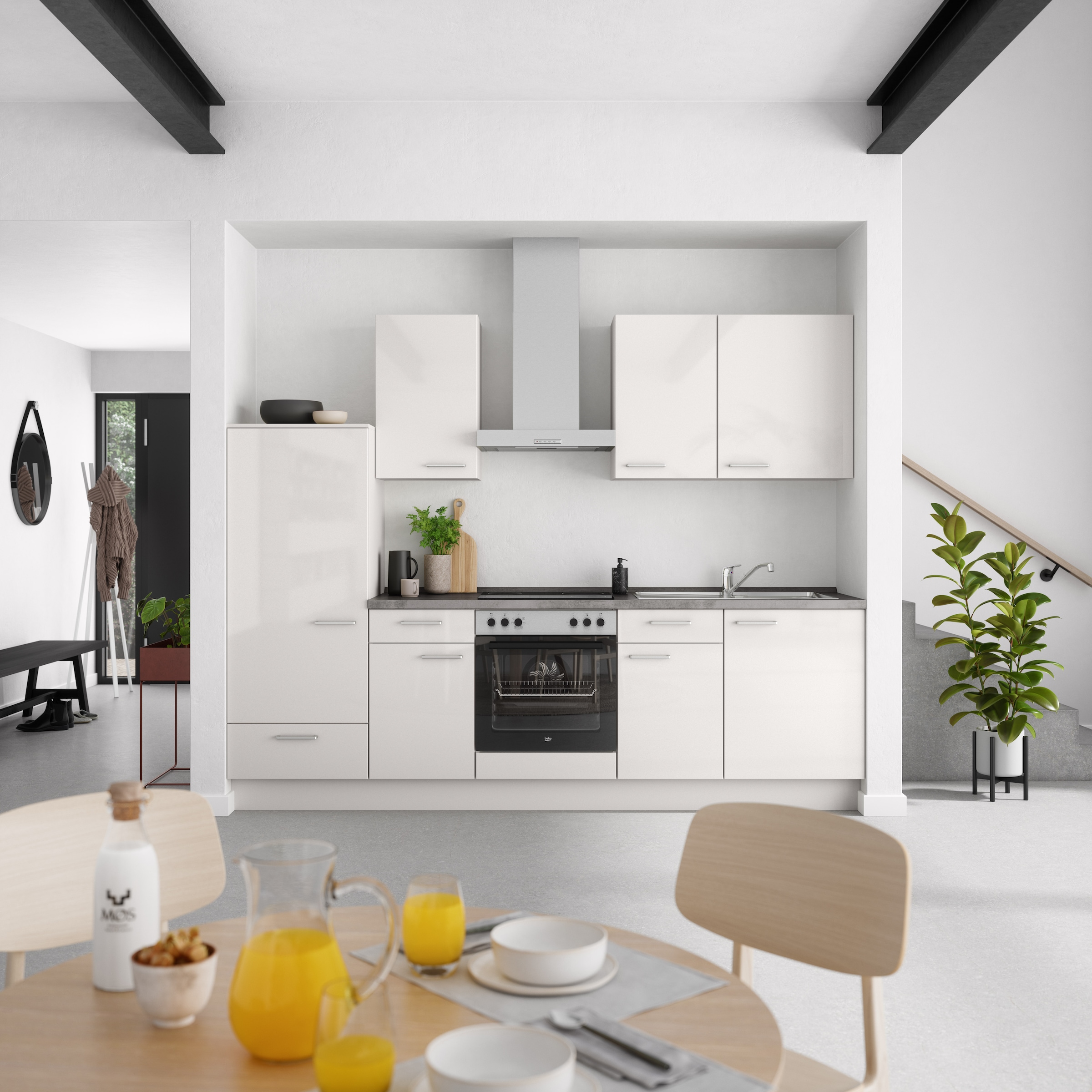 nobilia® Küchenzeile »"Flash I"« vormontiert, Ausrichtung wählbar, Breite 270 cm, wahlw. mit E-Geräten