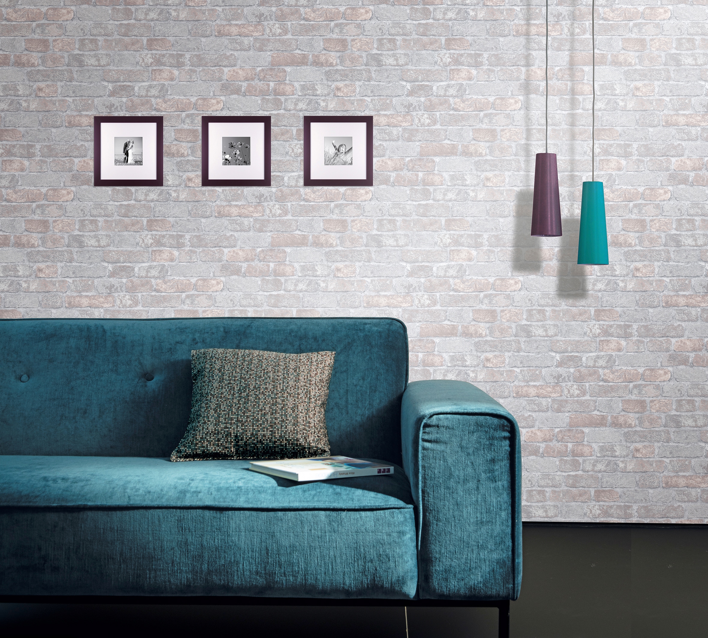 Marburg Vliestapete »Holz/Stein, Modern«, Steinoptik, moderne Tapete für Wohnzimmer Schlafzimmer Küche