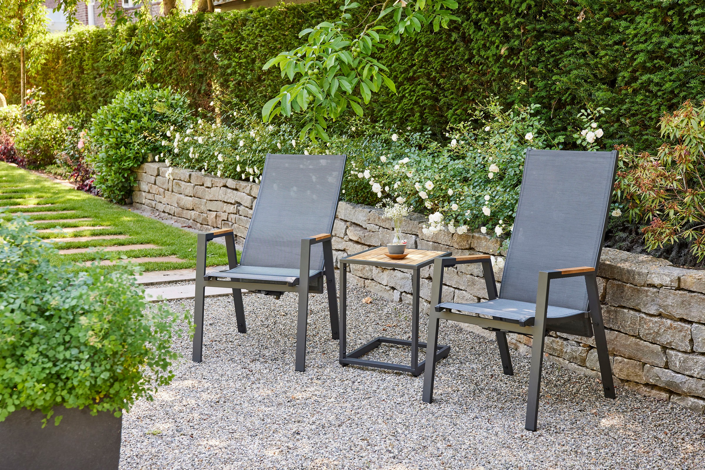 Siena Garden Garten-Essgruppe »Savona / Zurigo«, (Set, 10 tlg.), best. aus 4 Sesseln, 4 Auflagen, 1 Liege und 1 Tisch