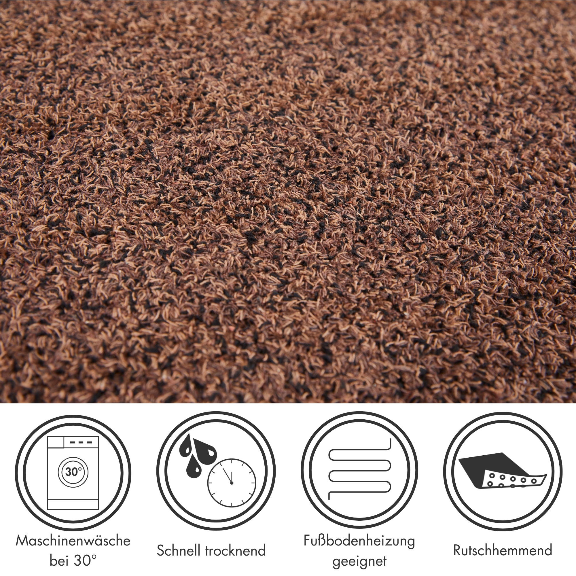 my home Fußmatte »Sydney, Made in Netherlands«, rechteckig, 6 mm Höhe, Schmutzfangmatte, melierte Optik, rutschhemmend, für In- und Outdoor