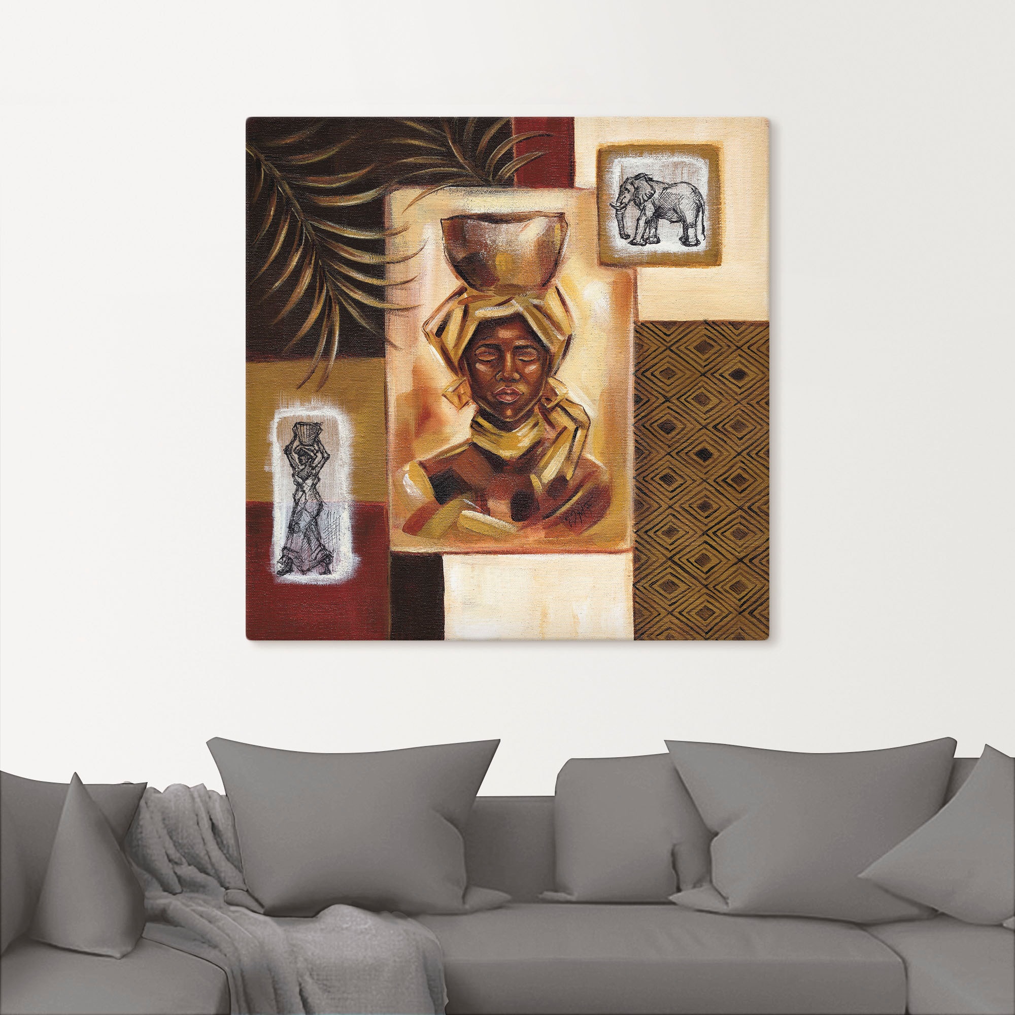 Artland Leinwandbild »Aus Afrika I«, Frau, (1 St.), auf Keilrahmen gespannt
