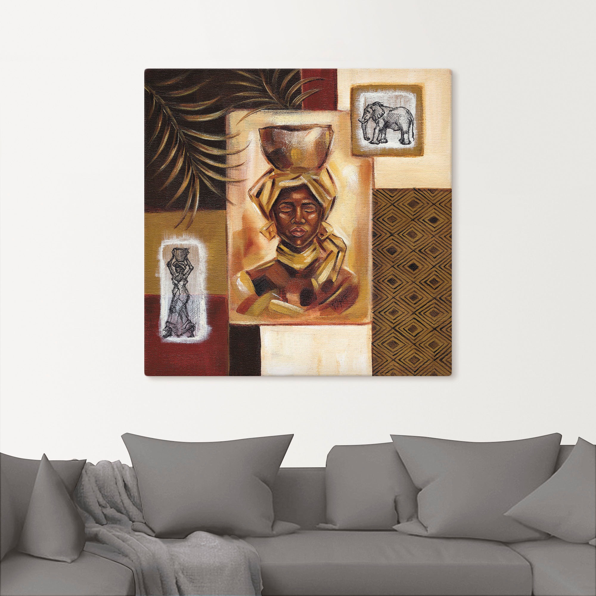 Artland Leinwandbild »Aus Afrika I«, Frau, (1 St.), auf Keilrahmen gespannt günstig online kaufen