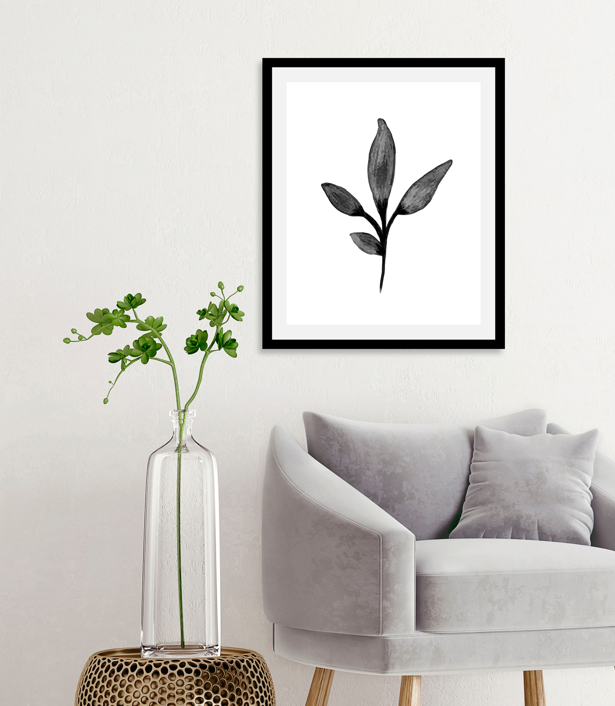 queence Bild »Hille«, (1 St.), HD Premium Poster-Druck inkl. Holzrahmen günstig online kaufen