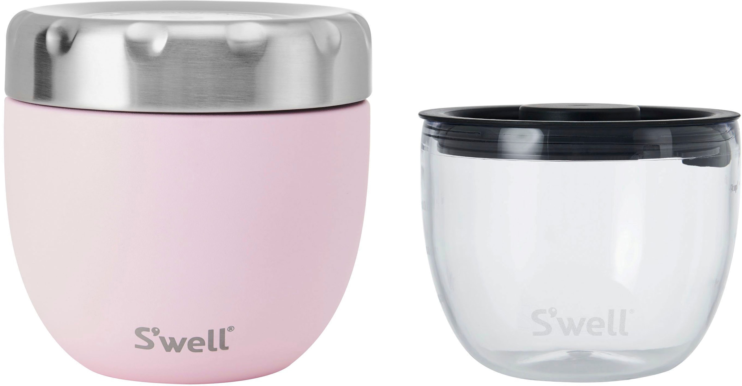 S'well Thermoschüssel »S’well Pink Topaz Eats 2-in-1 Food Bowl«, 2 tlg., aus Edelstahl, Therma-S'well®-Technologie mit dreischichtiger Außenschale