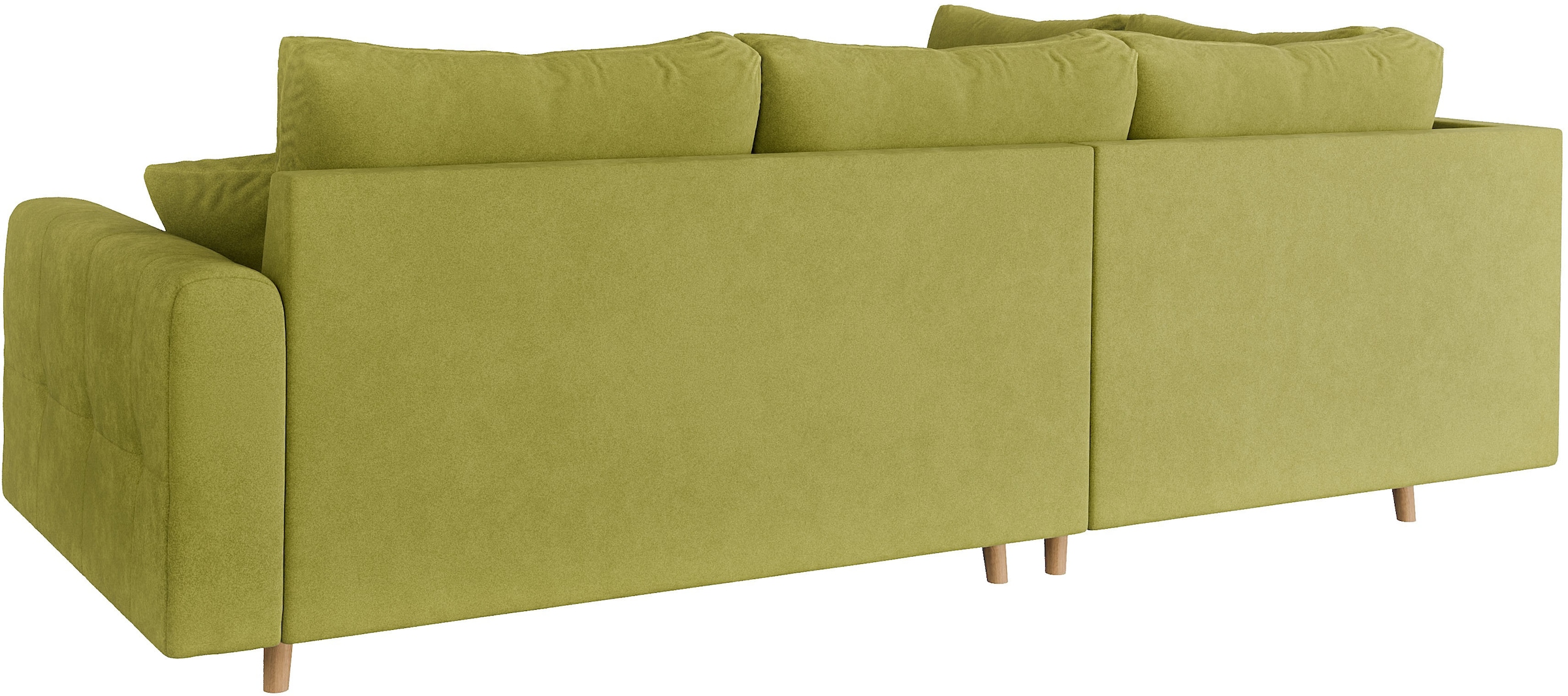Home affaire Ecksofa »CHARRE L-Form mit Ottomane, Maße B/T/H: 231/161/81 cm«, feine Steppung, lose Rücken- und Zierkissen, auch in Cord und Bouclé