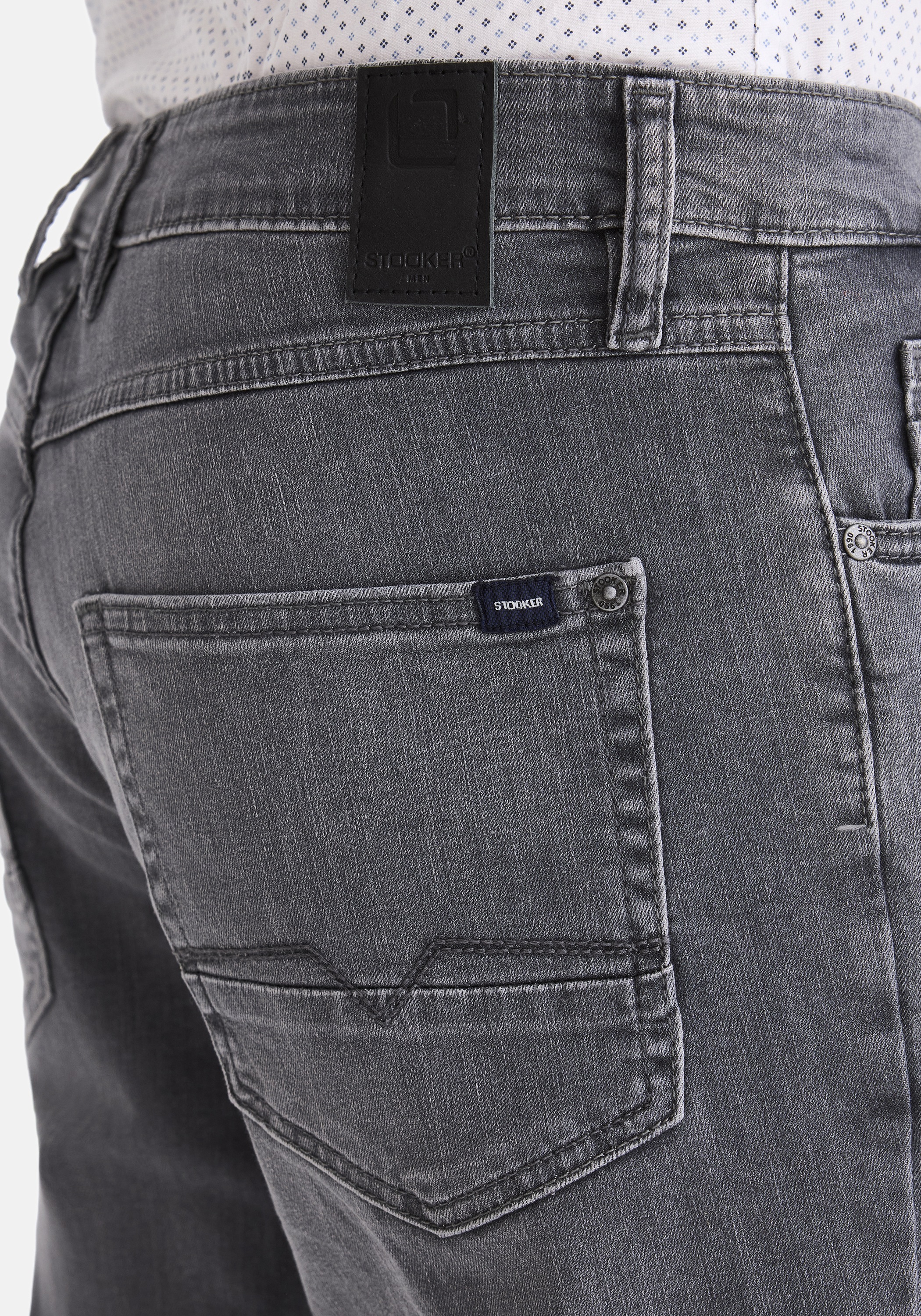 Stooker Men 5-Pocket-Jeans »Glendale Season Slim Straight Fit Glendale Season Autum Winter«, Slim Straight Fit Casual Clean Wash Denim Jeans für Herren