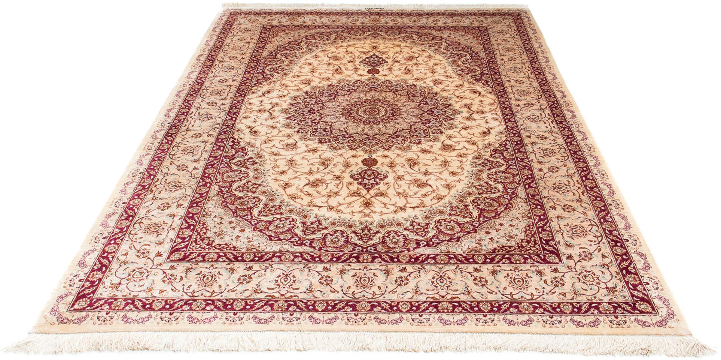 morgenland Orientteppich »Perser - Ghom - 240 x 157 cm - beige«, rechteckig günstig online kaufen