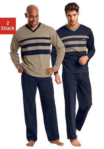 le jogger® Pyjama, (2 Stück), mit Colourblocks kaufen
