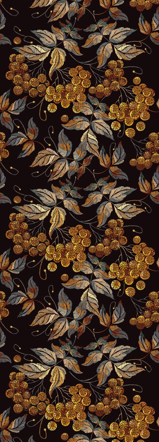 queence Vinyltapete »Blätter mit Blüten«, natürlich, Selbstklebende Tapete günstig online kaufen