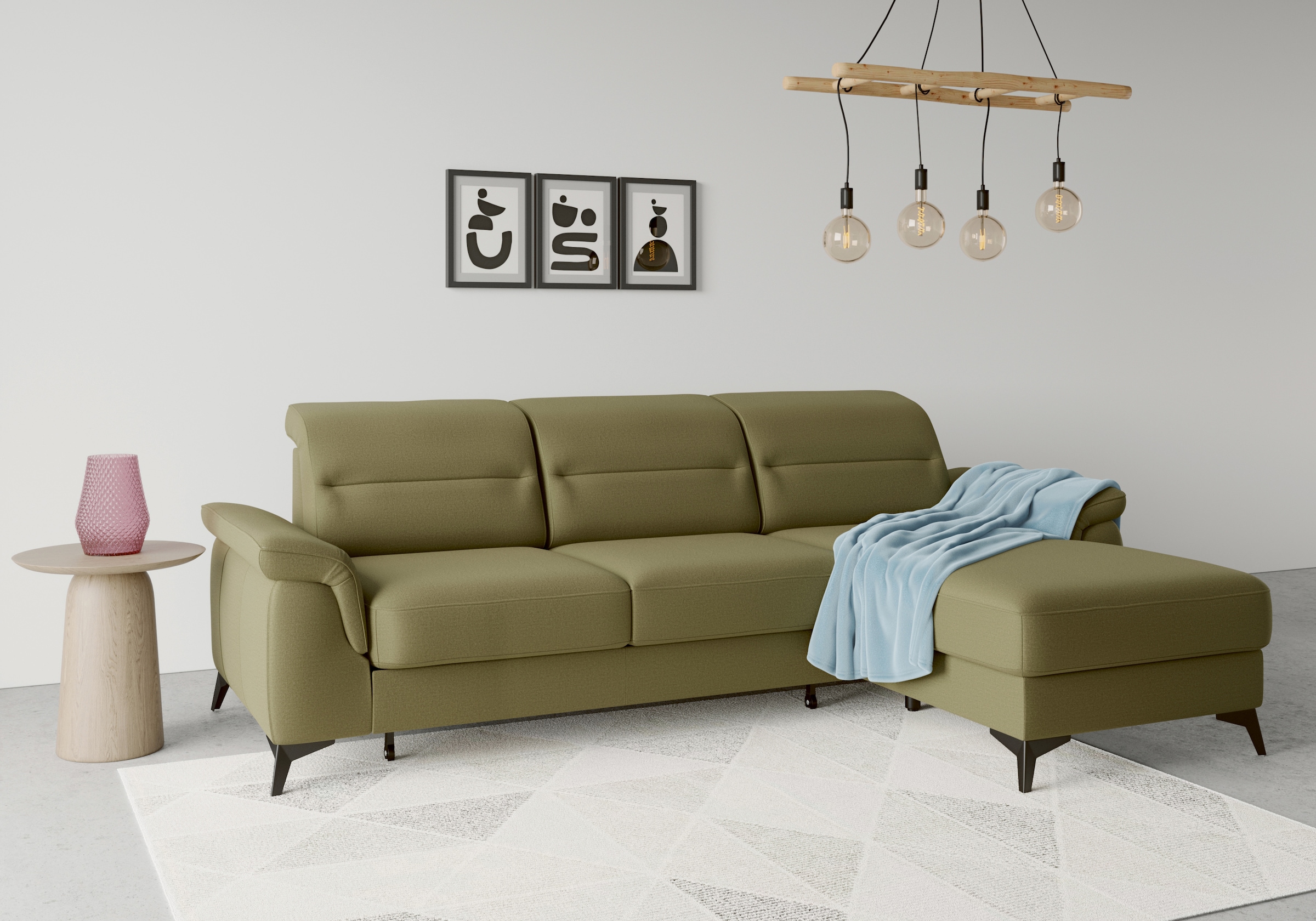 sit&more Ecksofa »Sinatra L-Form« mit Recamiere, optional mit Kopfteilverst günstig online kaufen