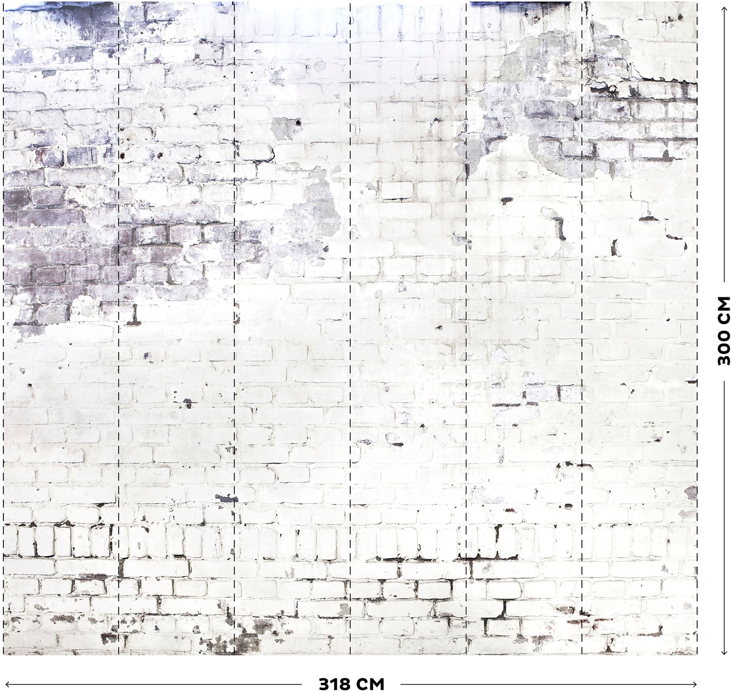vtwonen Fototapete »Wand/Steine«, Steinoptik, 318x300cm