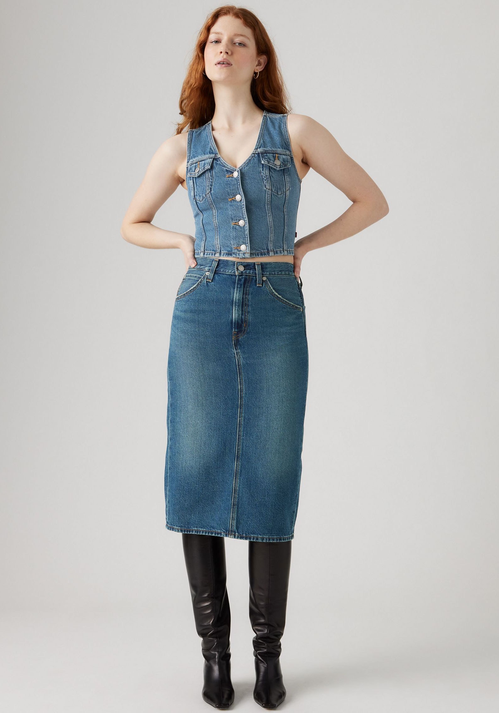 Levi's® Jeansrock »HR BACK SLIT SKIR« mit Schlitz hinten